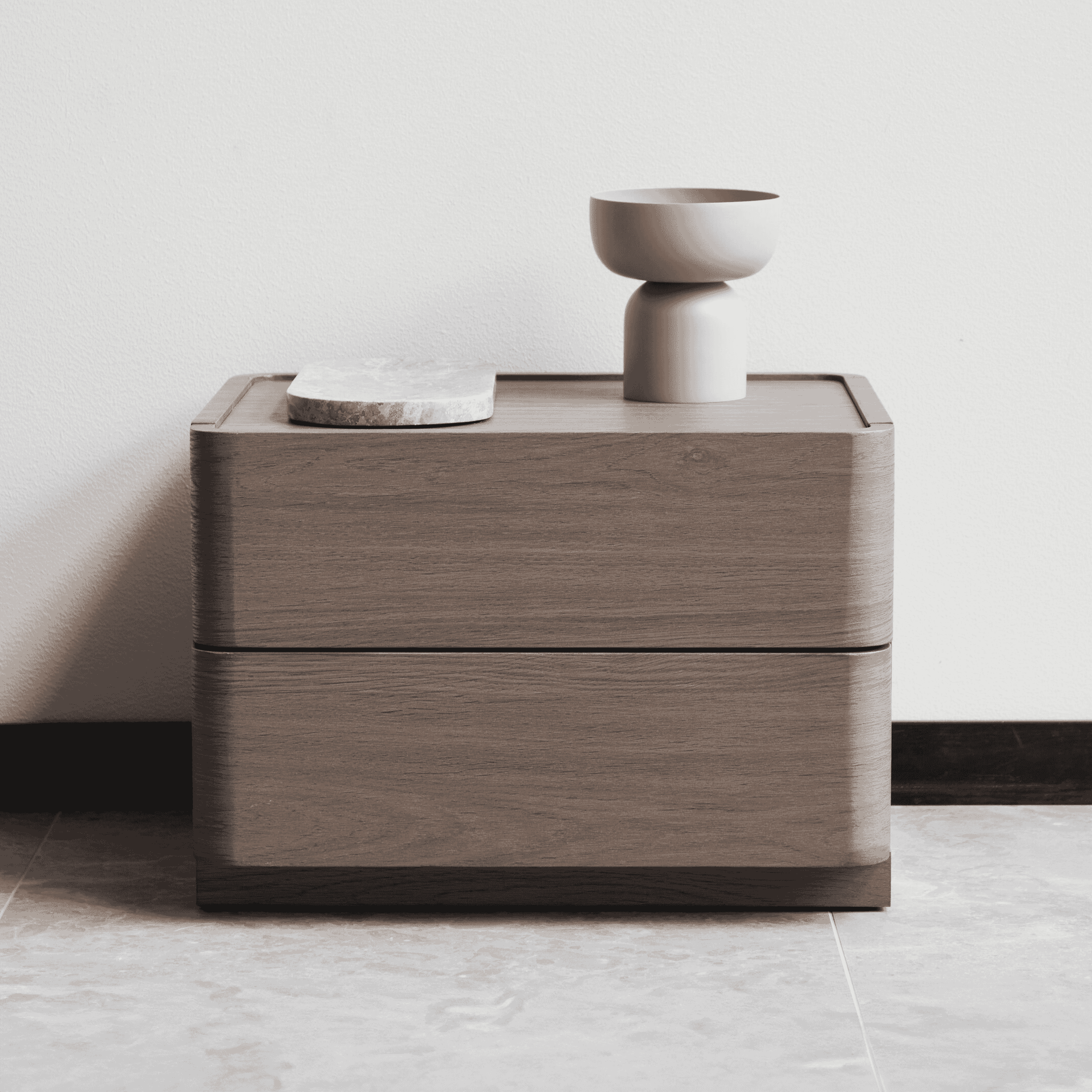 Nohr Ladekast / Nachtkastje Lotte Met 2 laden - Mocca