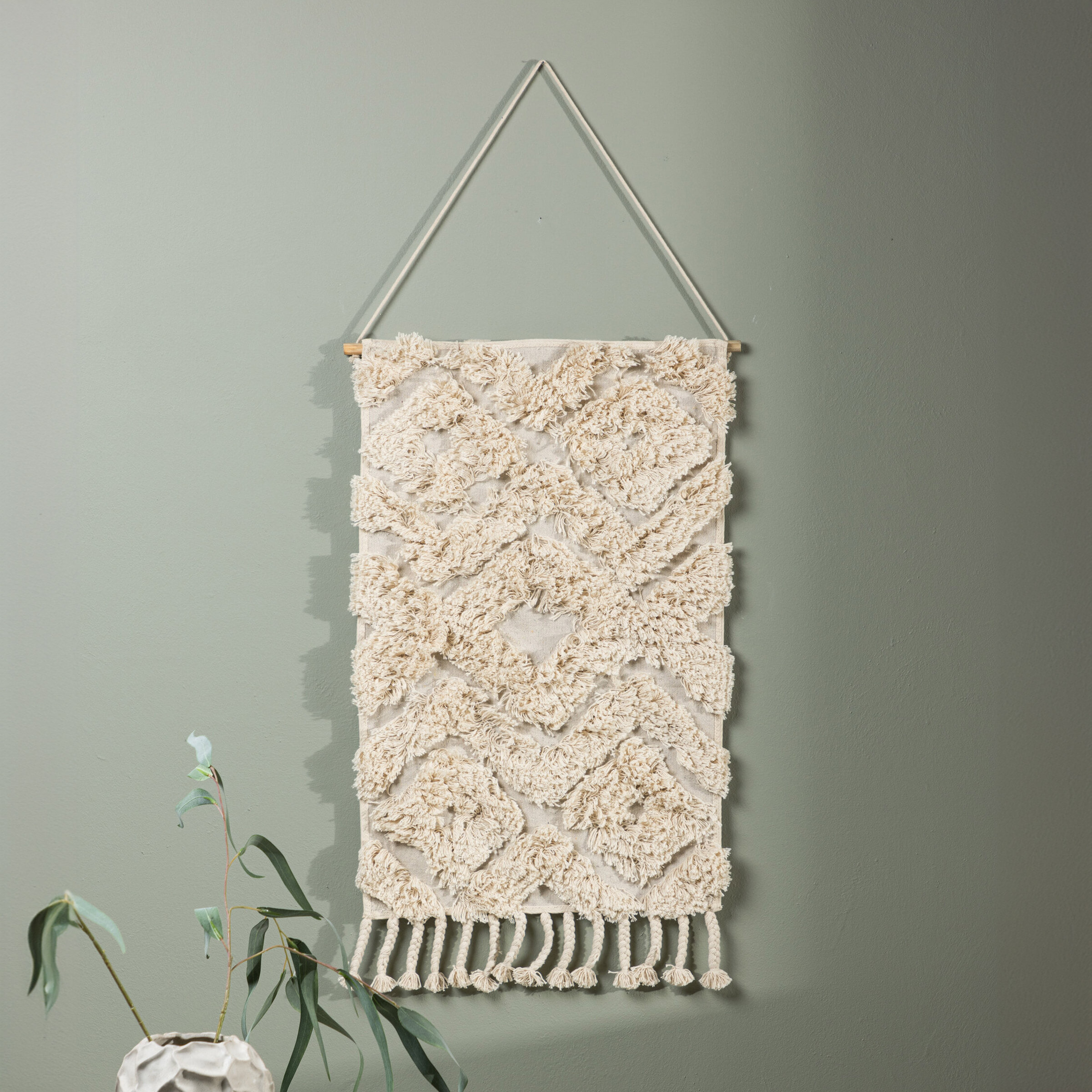 Nohr Wandkleed 'Marice' 80 x 50cm, kleur Off White