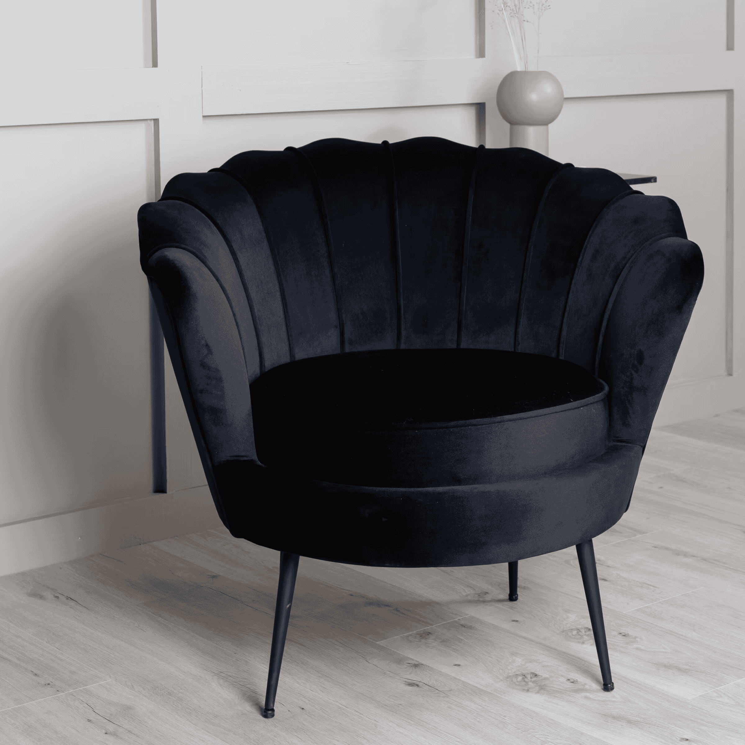 Nohr Fauteuil 'Yoni' Velvet, kleur Zwart