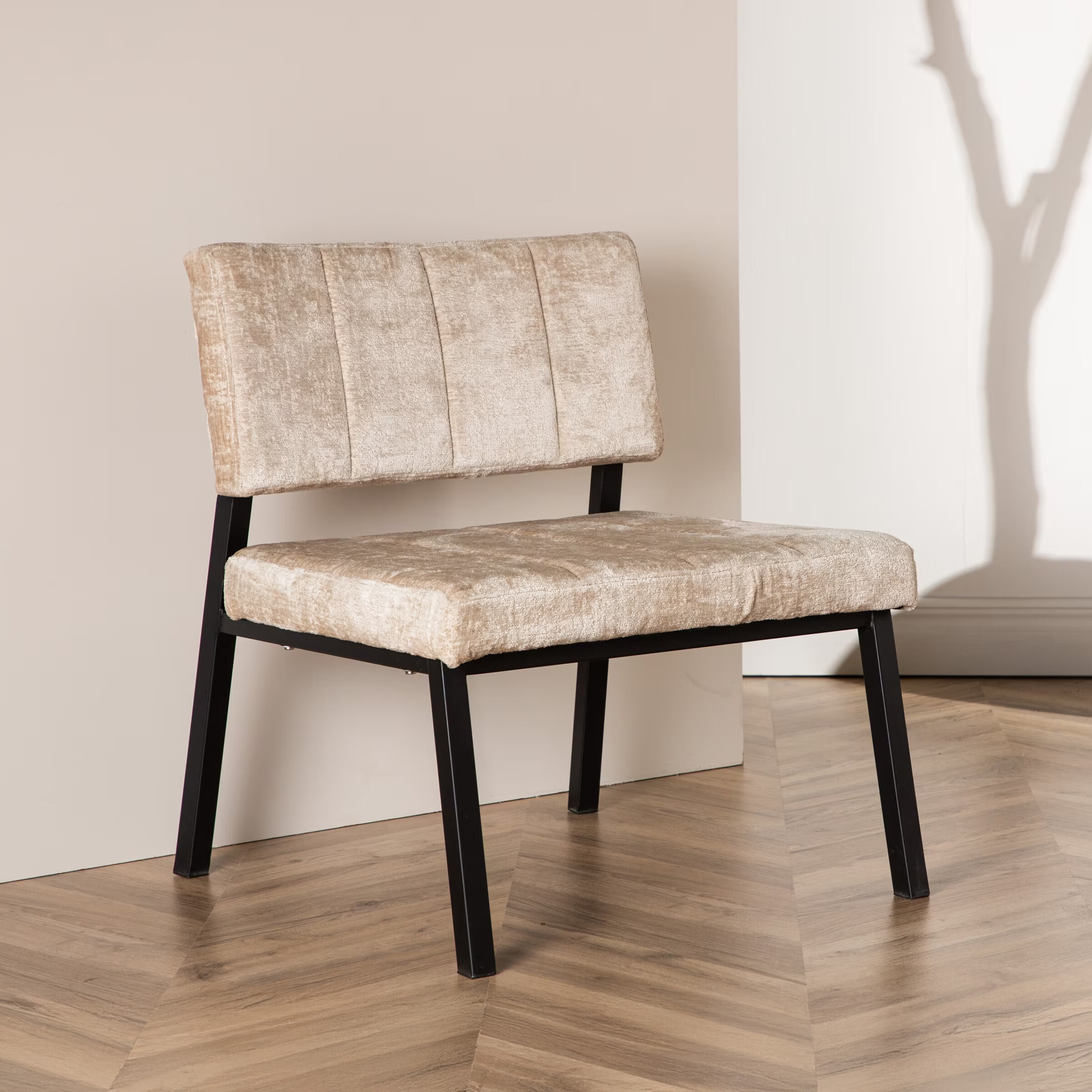 Nohr Fauteuil 'Delma' Velvet, kleur Beige