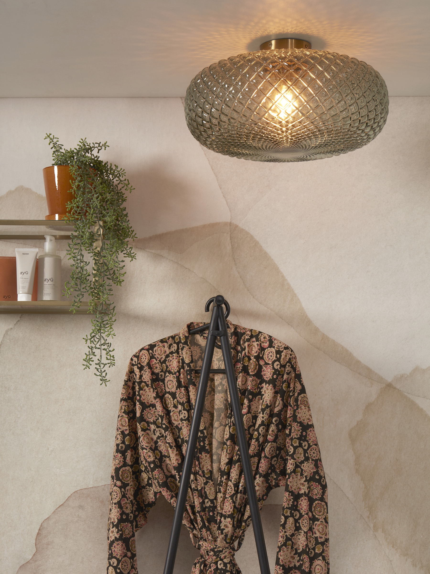 its about RoMi Plafondlamp 'Venice' 44cm, kleur Groen