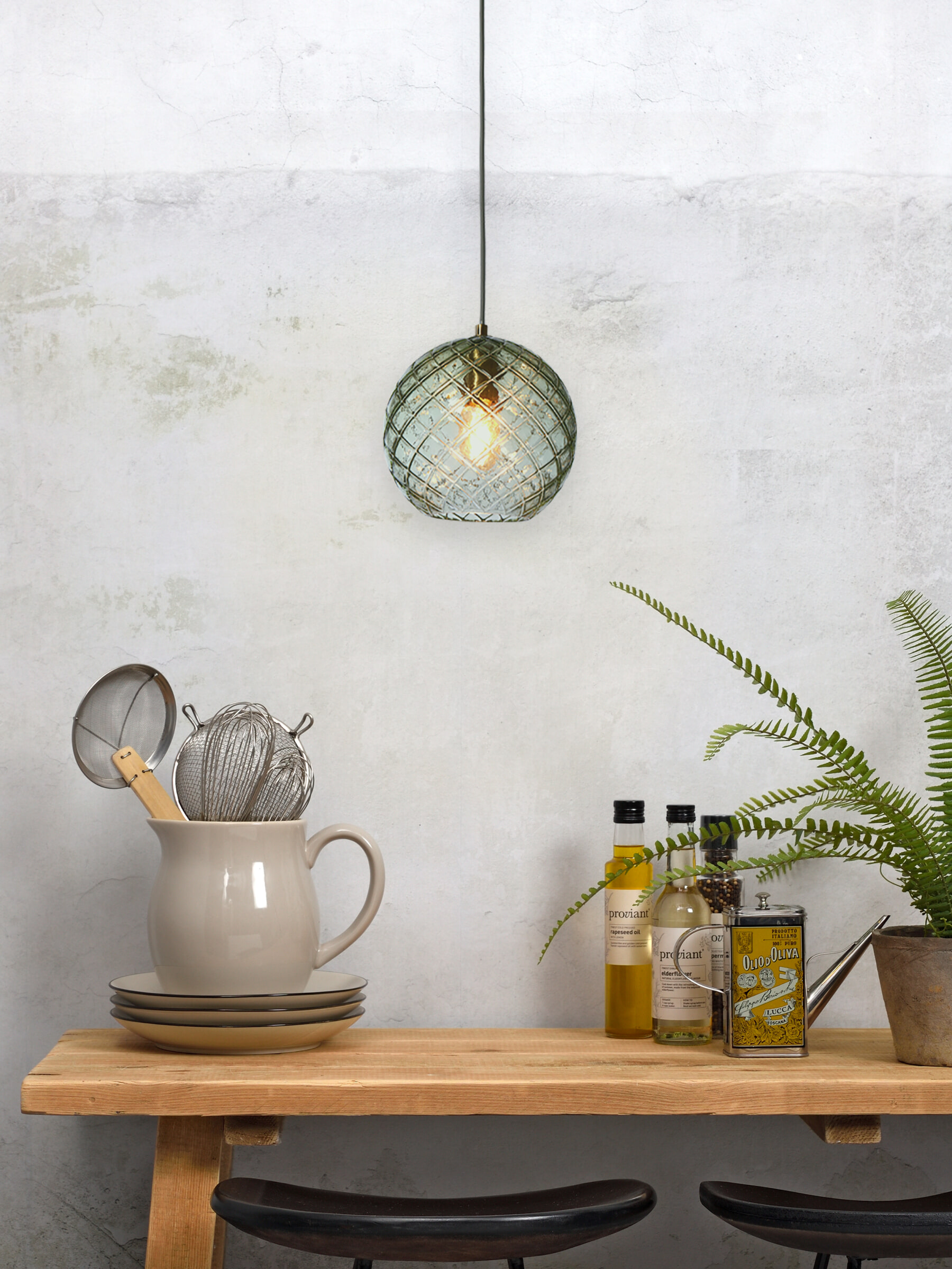 its about RoMi Hanglamp 'Venice' Bol, kleur Groen