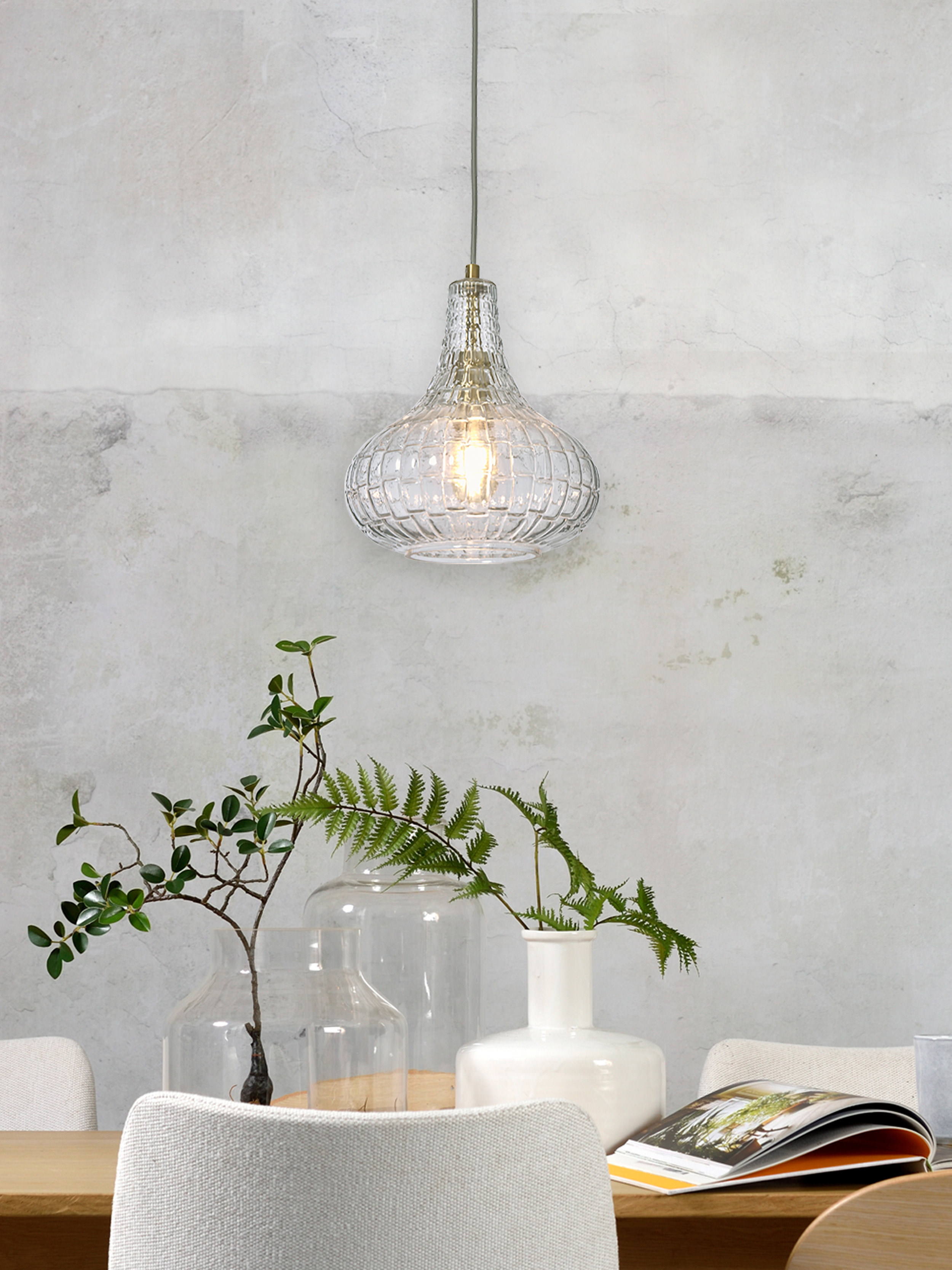 its about RoMi Hanglamp 'Venice' Druppel, kleur Transparant