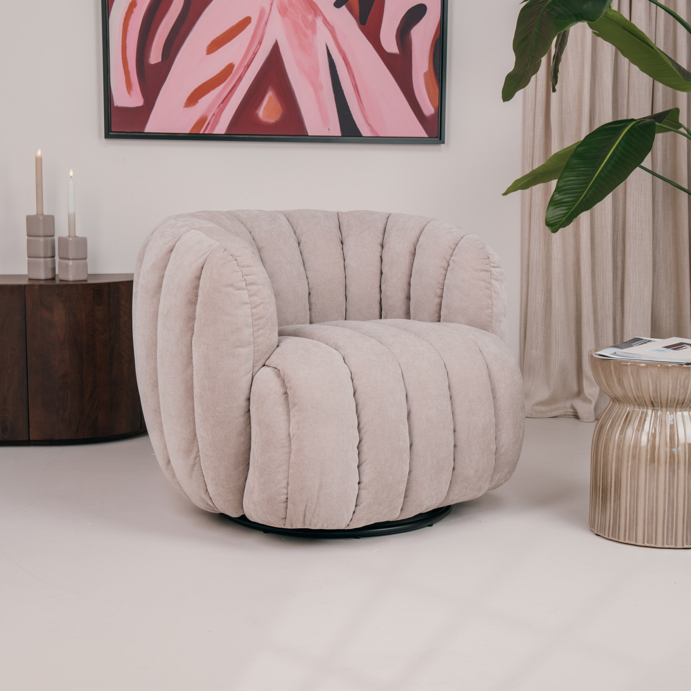 Tower Living Draaifauteuil 'Verdi' Chenille