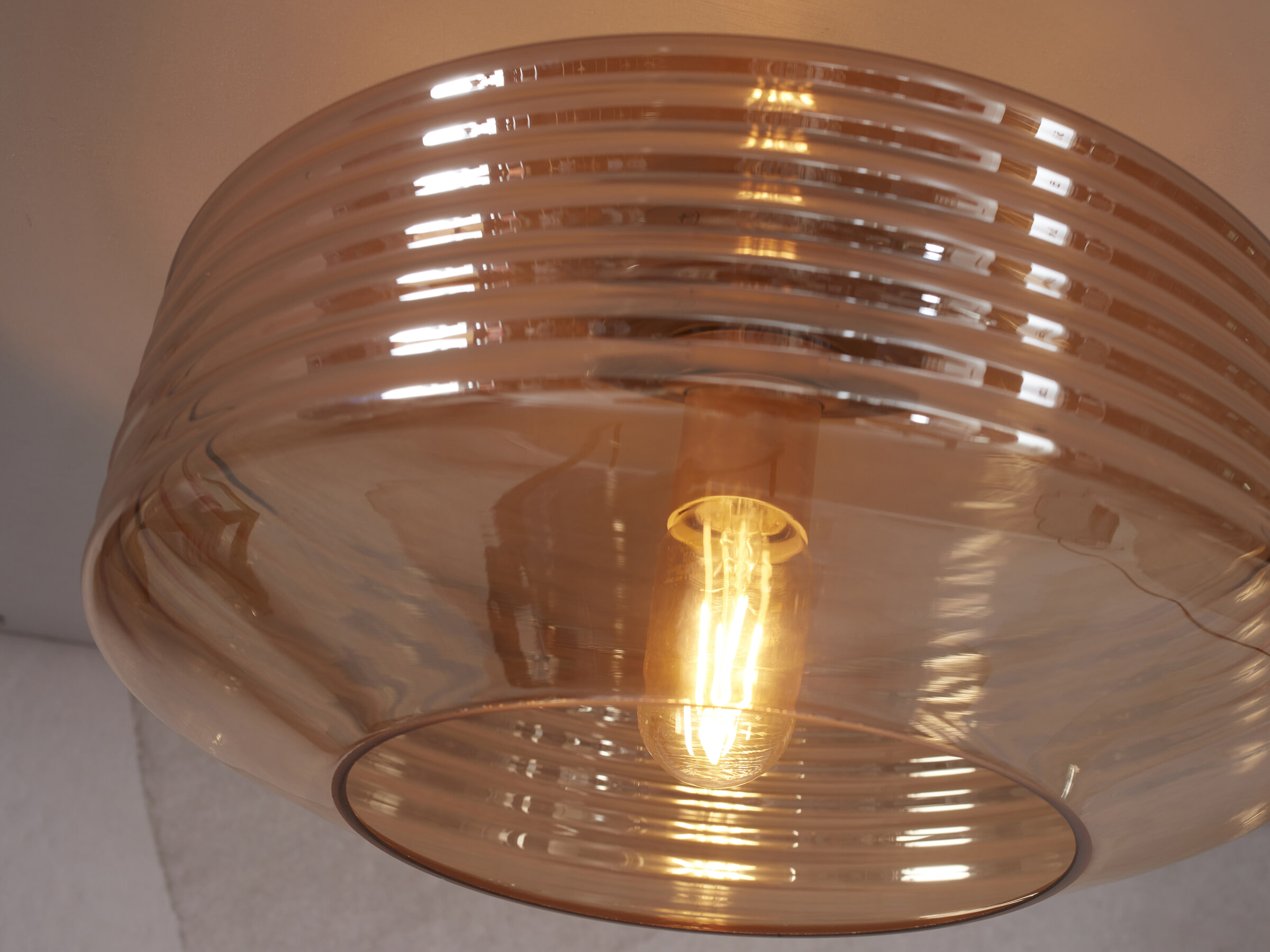 its about RoMi Plafondlamp 'Verona' 35cm, kleur Amber