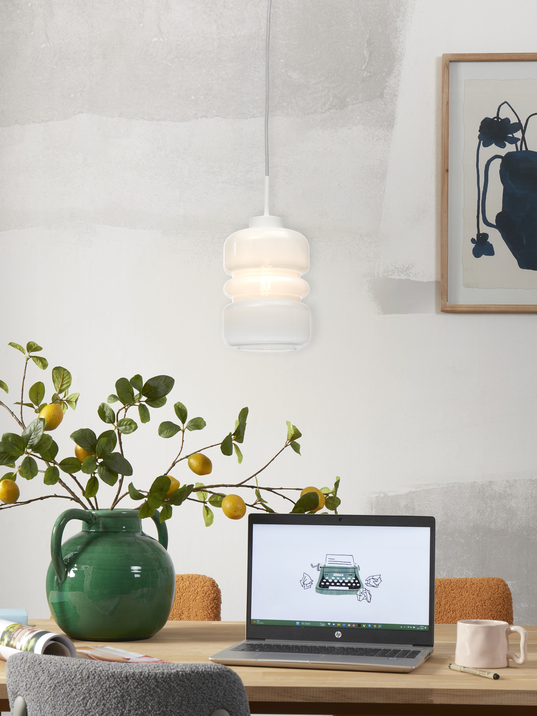its about RoMi Hanglamp 'Verona' 15cm, kleur Wit