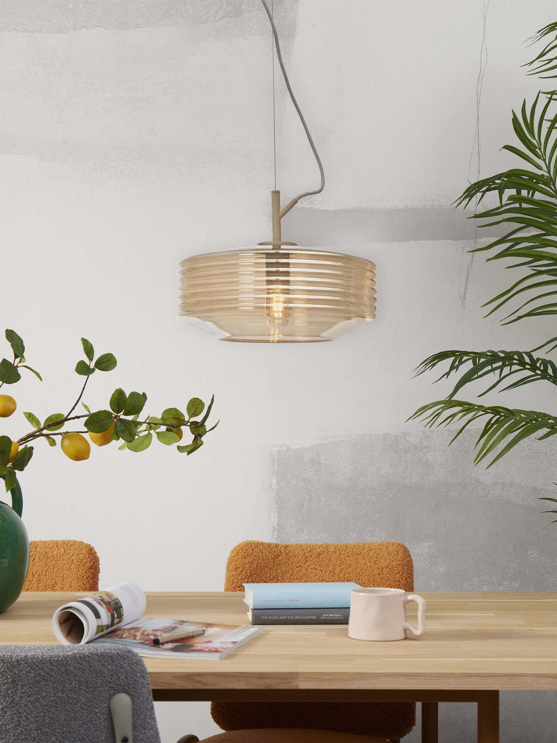 its about RoMi Hanglamp 'Verona' 35cm, kleur Amber