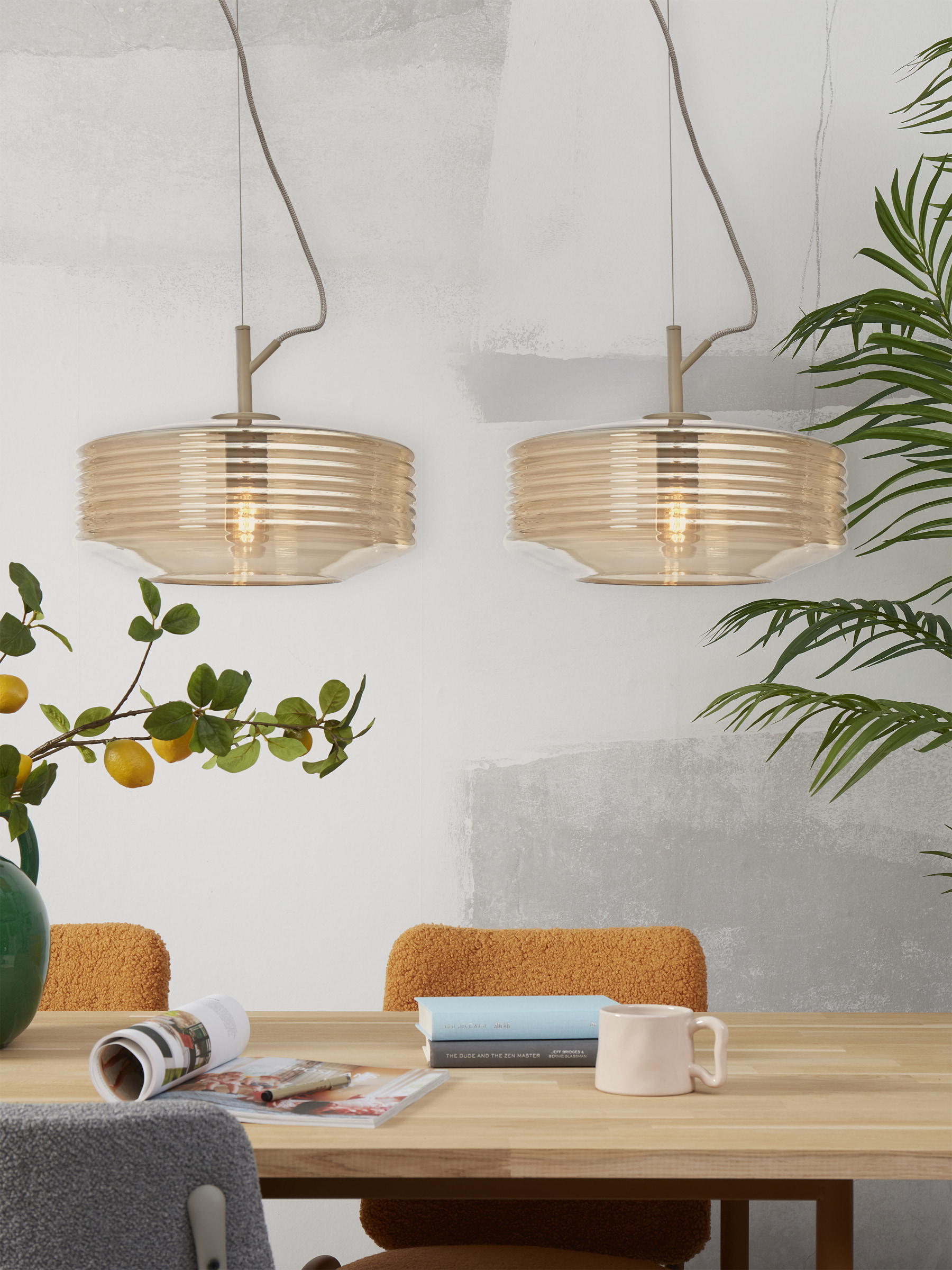 its about RoMi Hanglamp 'Verona' 35cm, kleur Amber