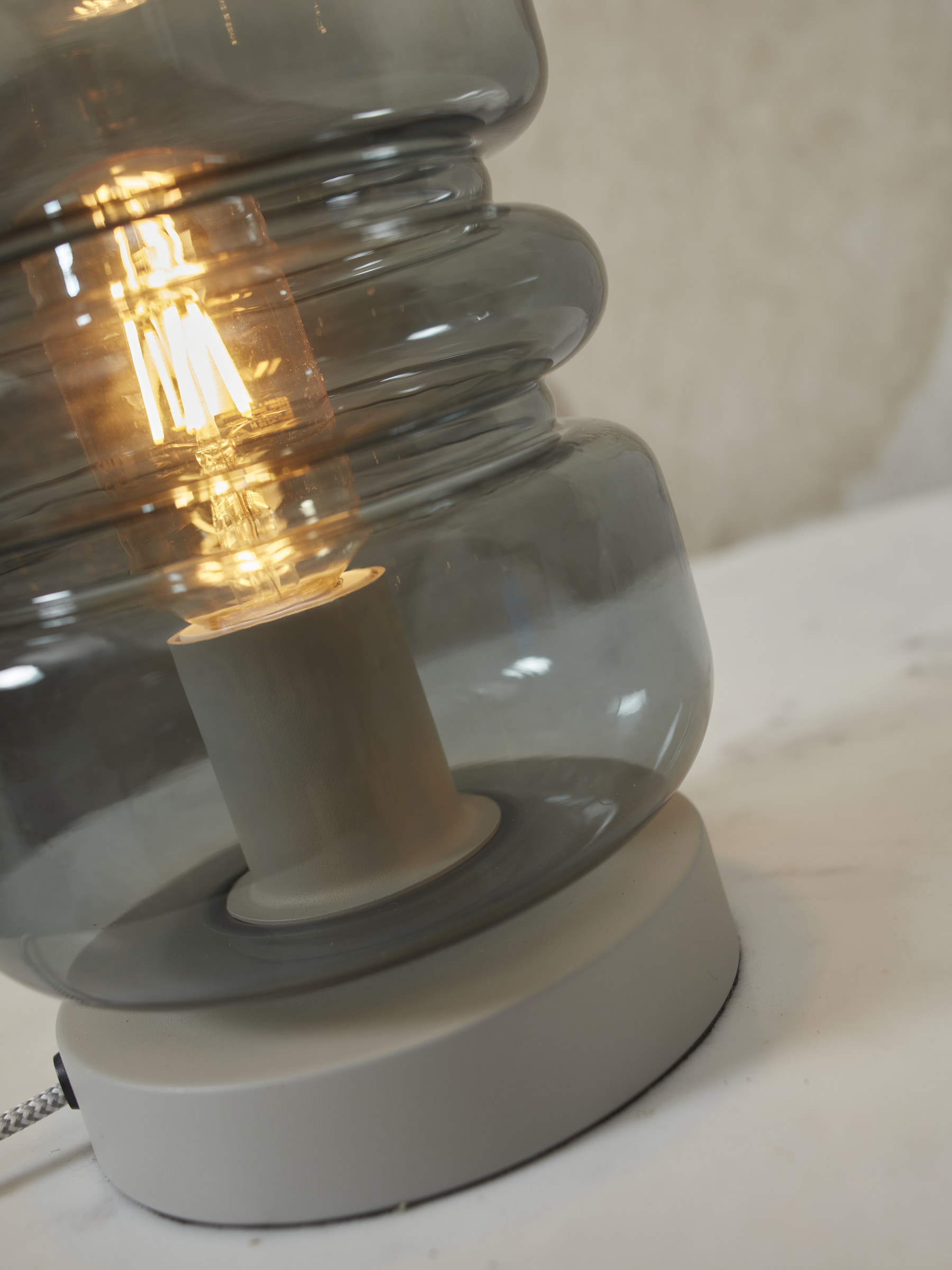 its about RoMi Tafellamp 'Verona' 23cm, kleur Lichtgrijs