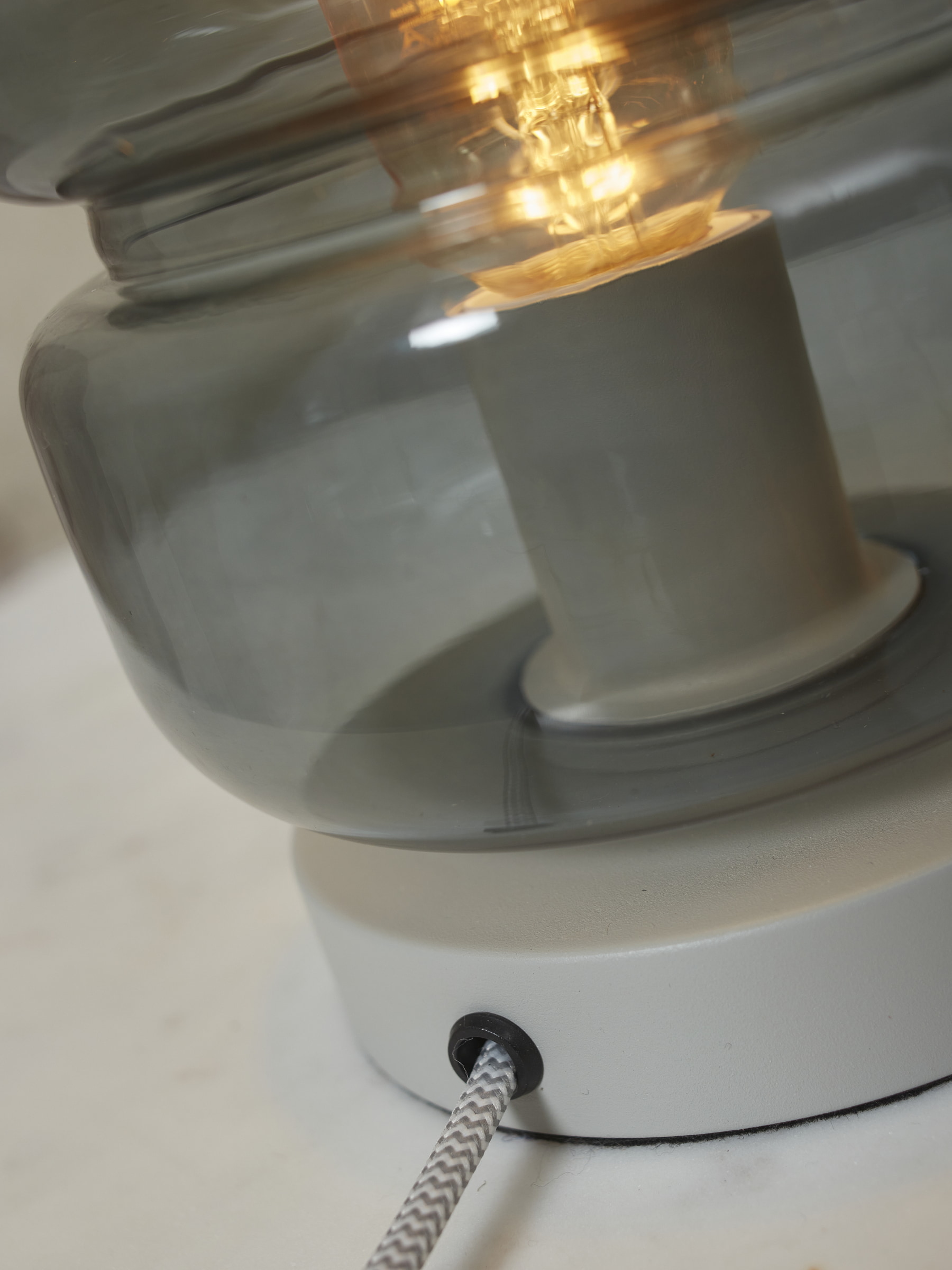 its about RoMi Tafellamp 'Verona' 23cm, kleur Lichtgrijs