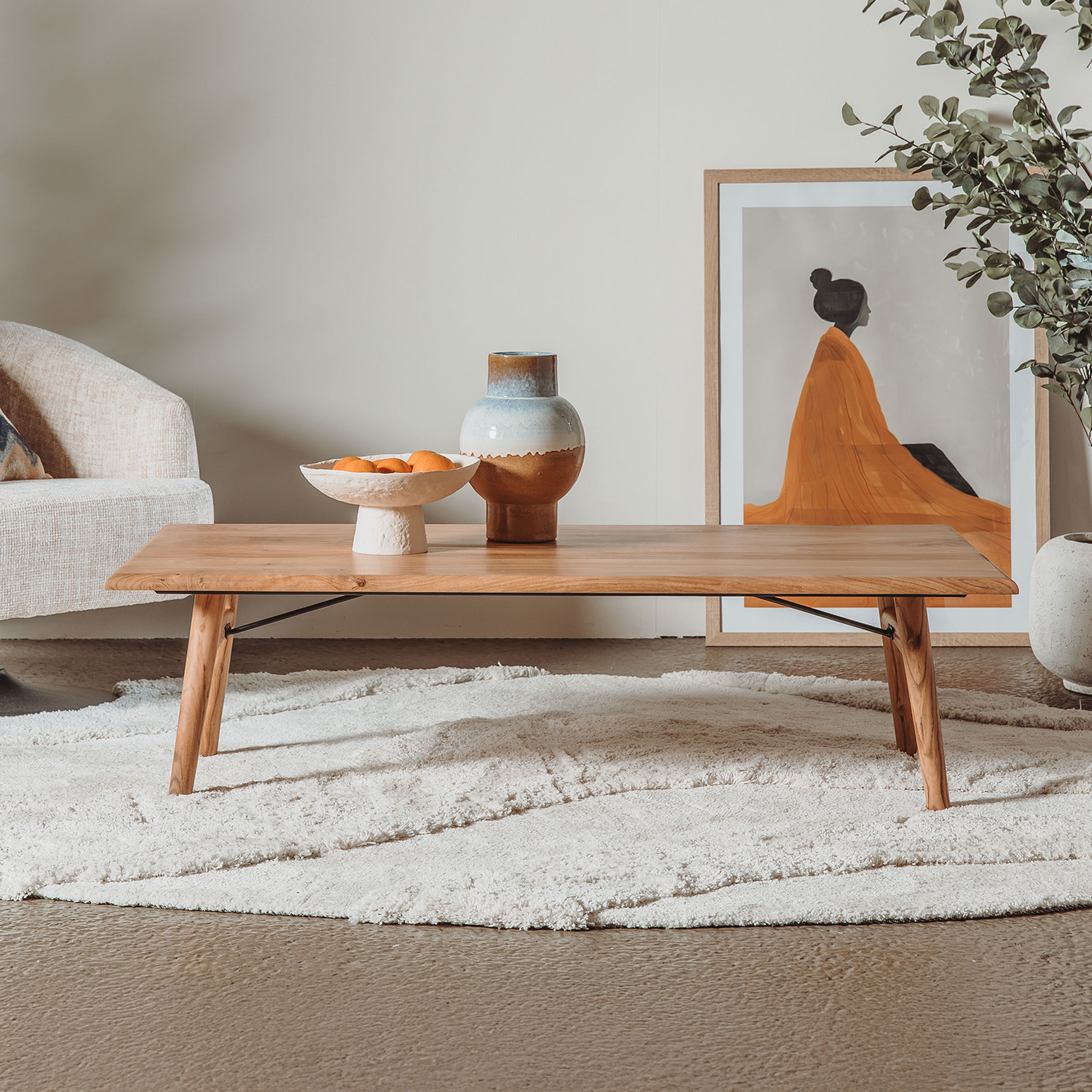 Tower Living Salontafel 'Aura' Acaciahout, 140 x 70cm