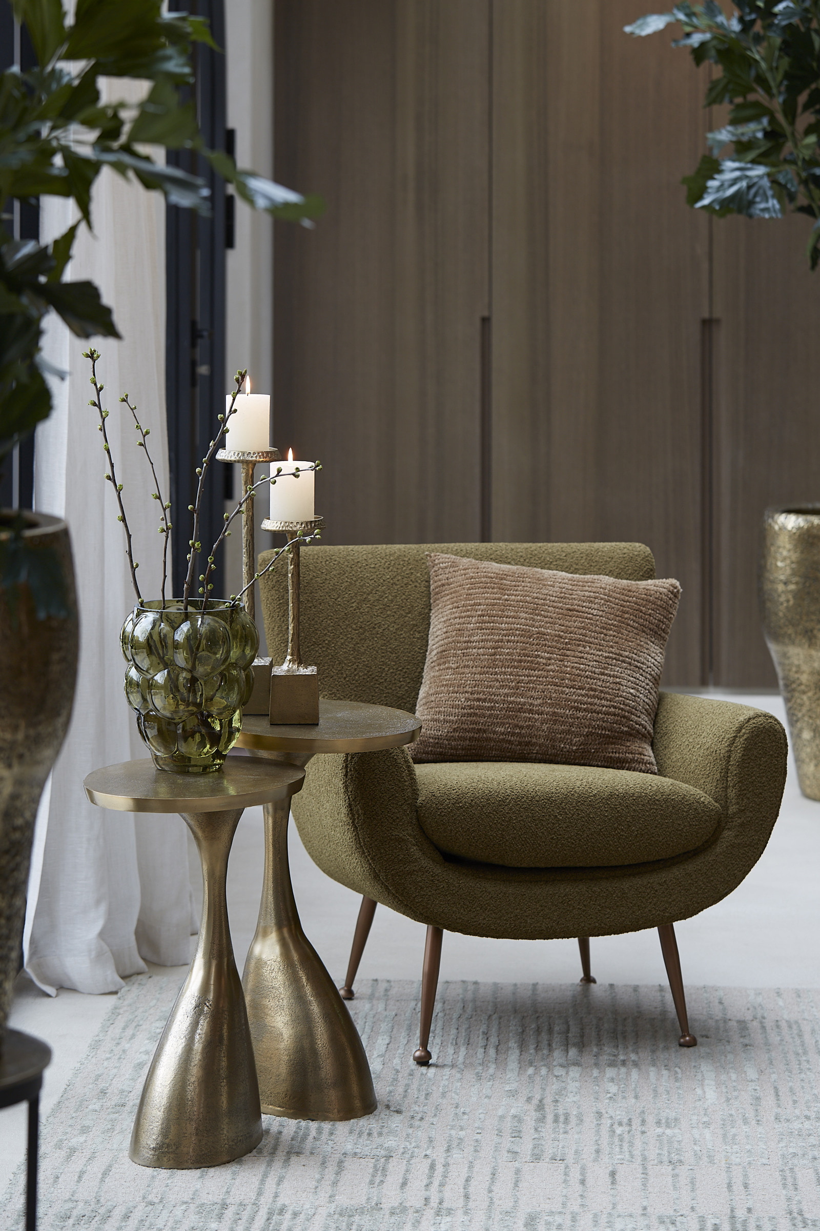 Light & Living Bijzettafel 'Macau' kleur Antiek Brons