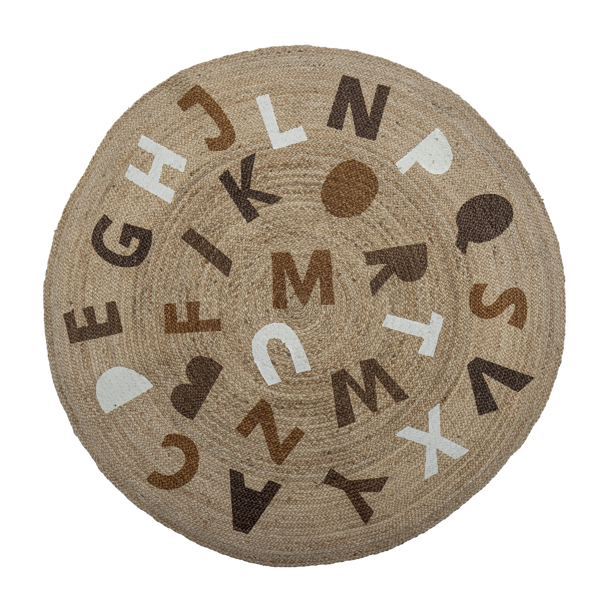 Bloomingville MINI Rond Vloerkleed Dinne Jute, 130cm - Bruin