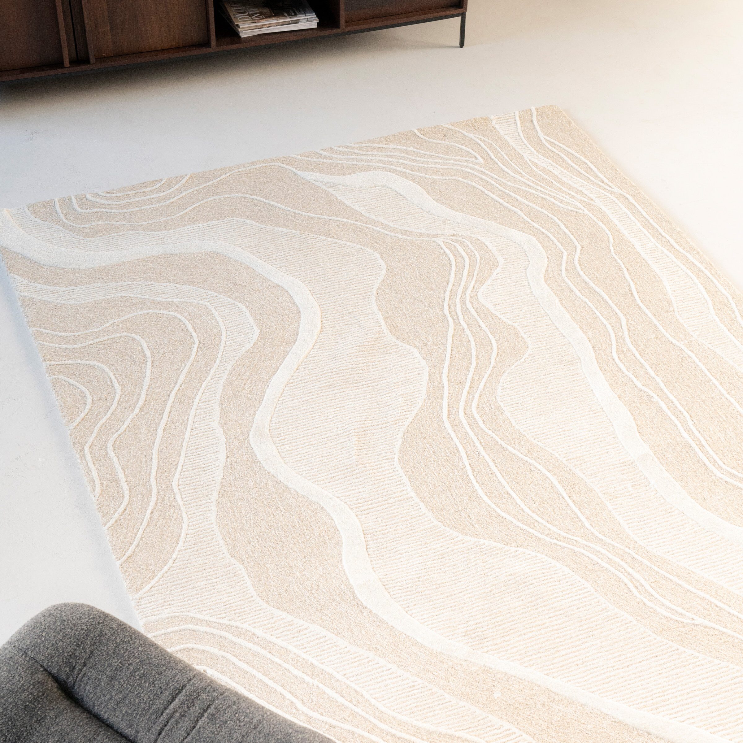 By-Boo Vloerkleed Soil Wol, 160 x 230cm - Beige