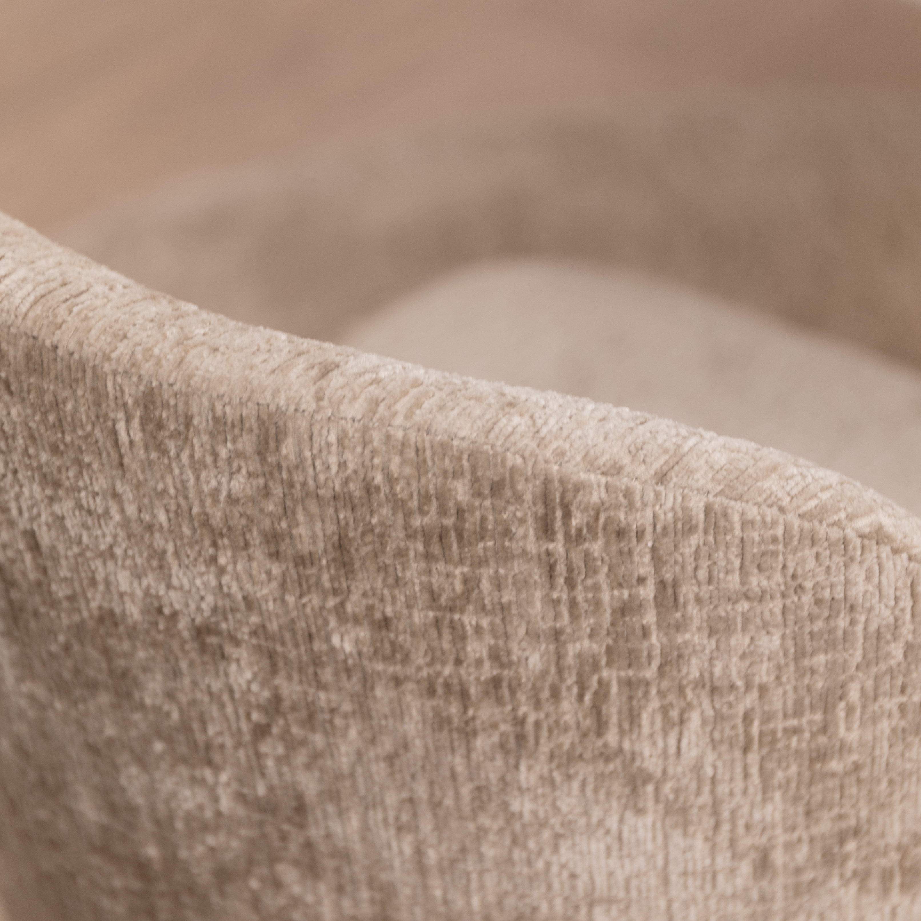 WOOOD Eetkamerstoel 'Vogue' Structure Velvet, kleur Wheatfield