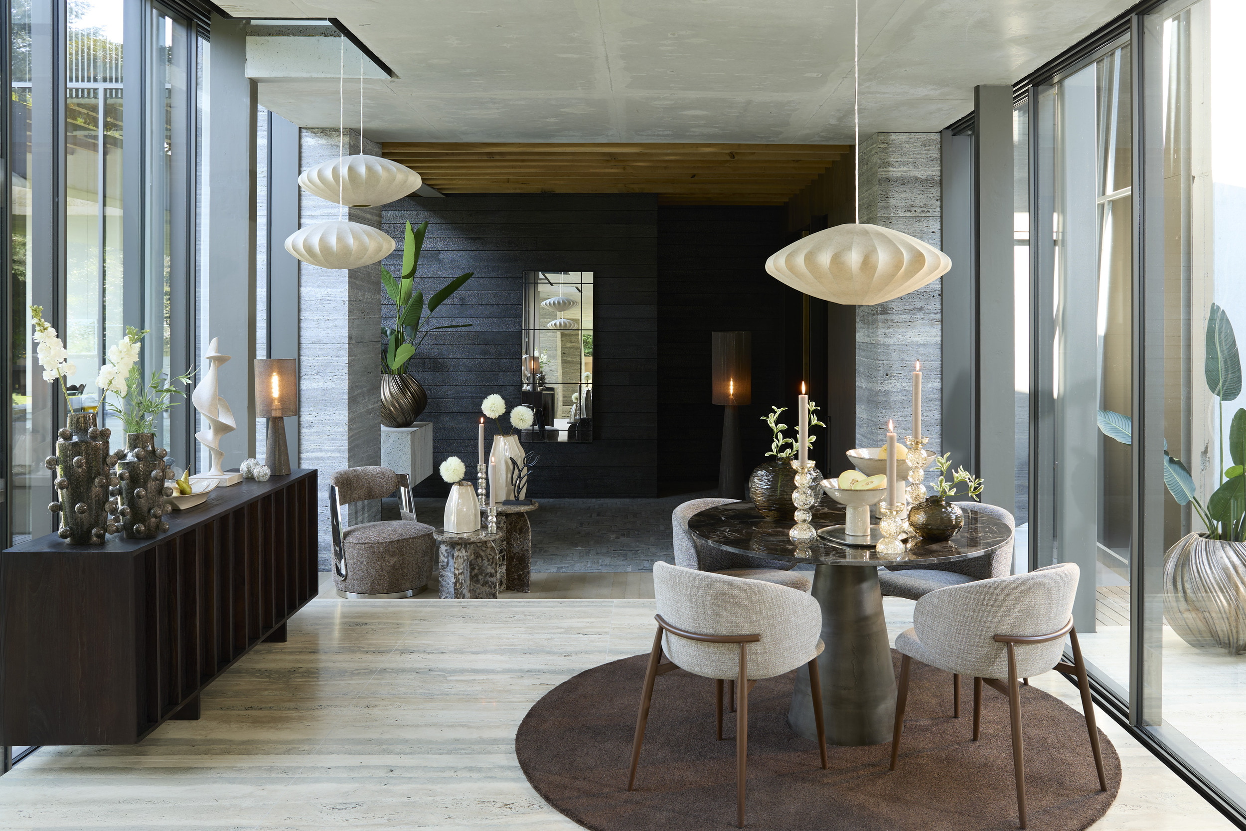 Light & Living Spiegel 'Rincon' 183 x 77cm, kleur Mat Zwart