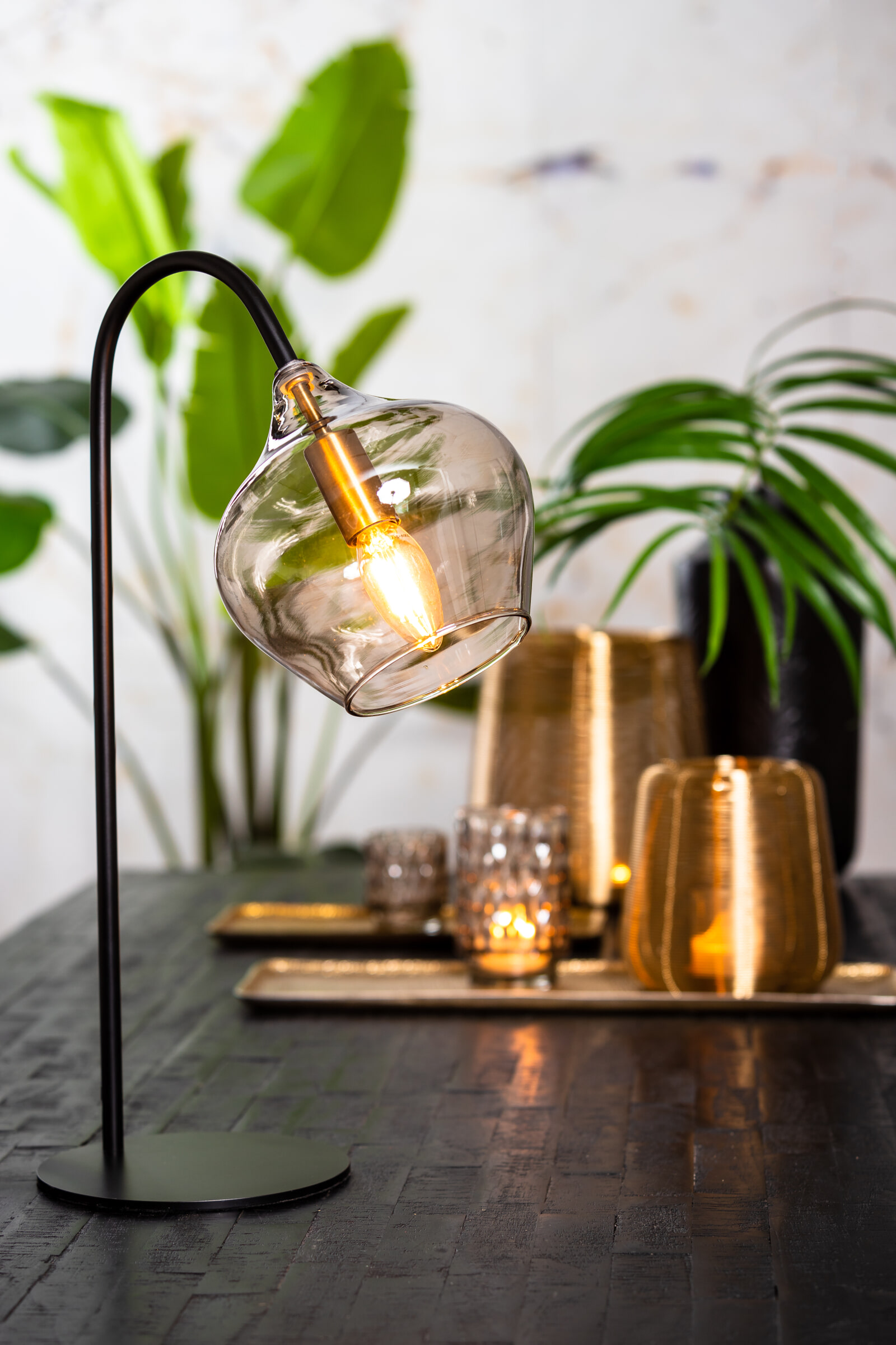 Light & Living Tafellamp 'Rakel' kleur Mat Zwart