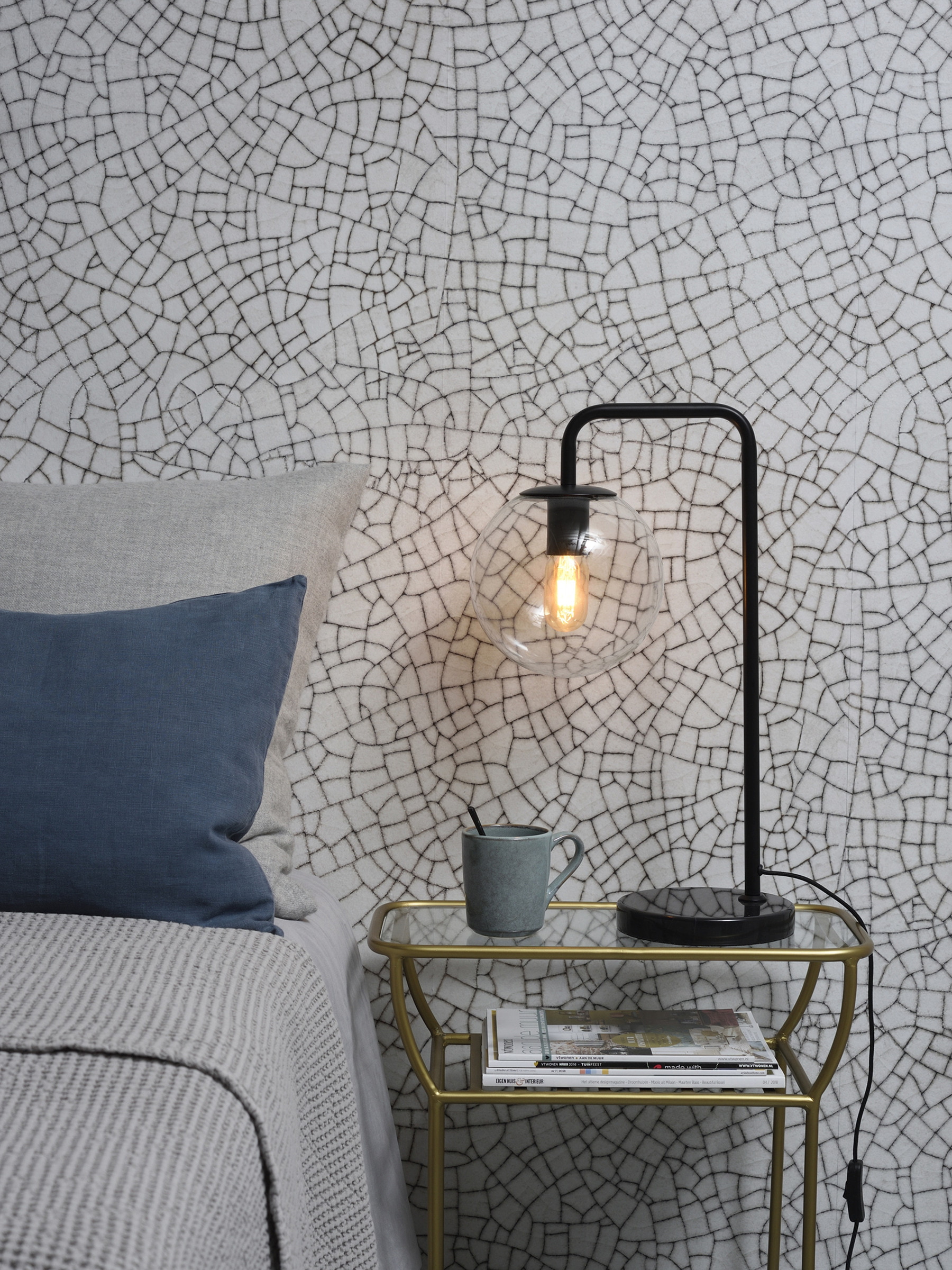 its about RoMi Tafellamp 'Warsaw' 53cm, kleur Zwart