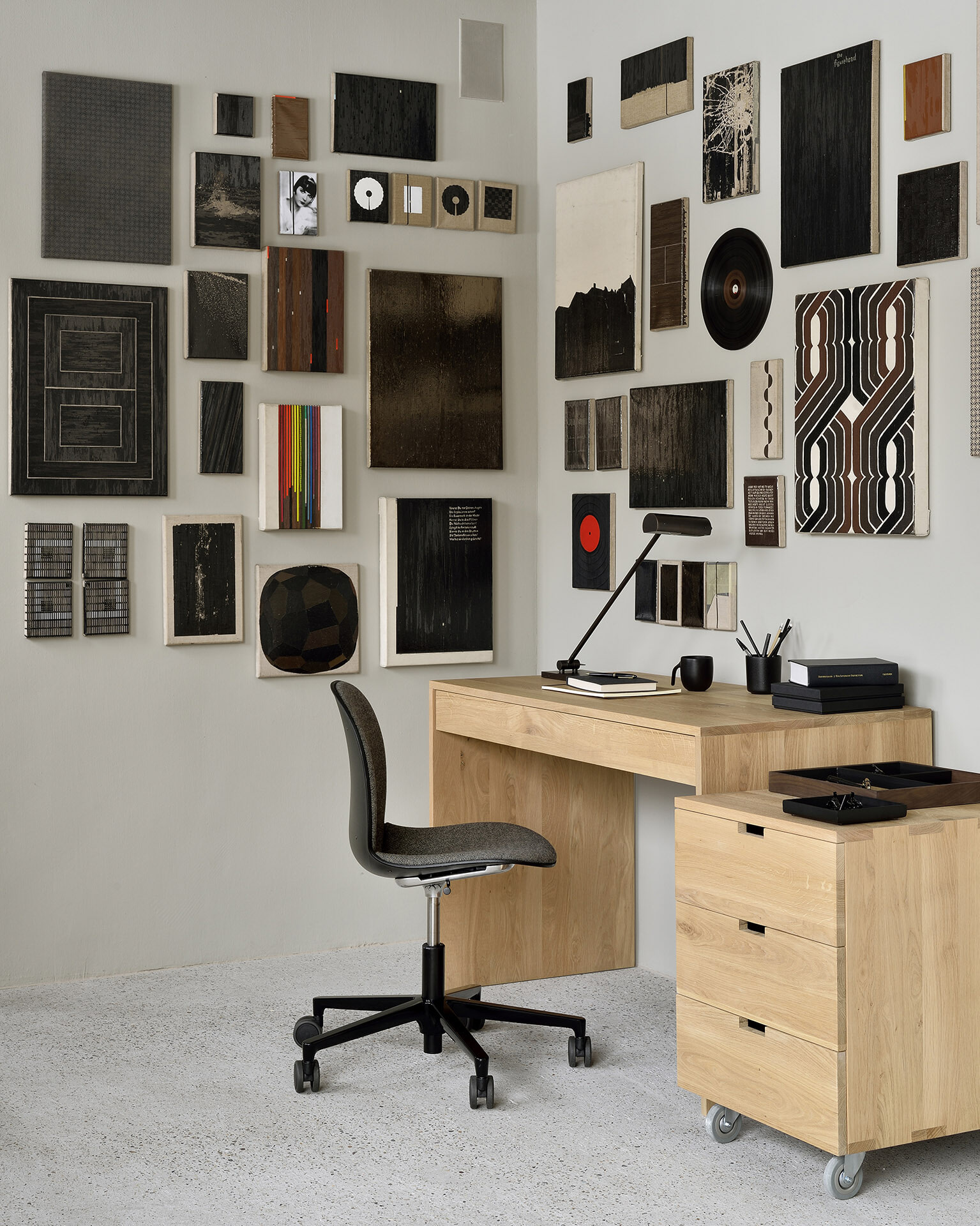 Ethnicraft Bureau 'Wave' Geolied Eikenhout, 120 x 60cm, kleur Naturel