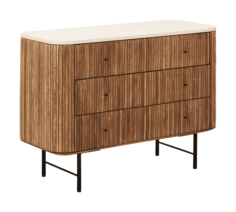 DTP Home Dressoir Lagoon Teakhout & Mortex, 110cm - Bruin
