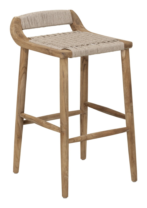MUST Living Barstoel Sakura Teakhout (zithoogte 65cm) - Naturel