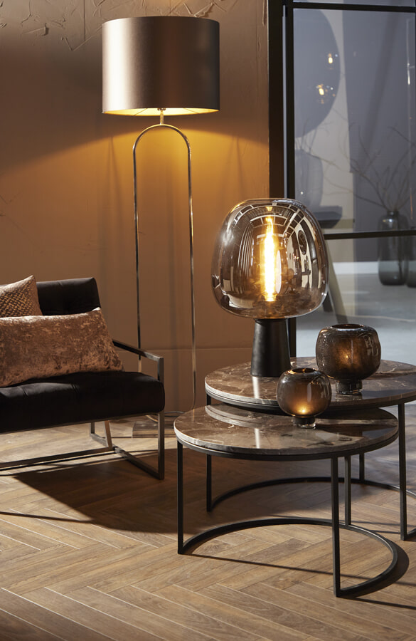 Light & Living Vloerlamp 'Jamiri', mat zwart