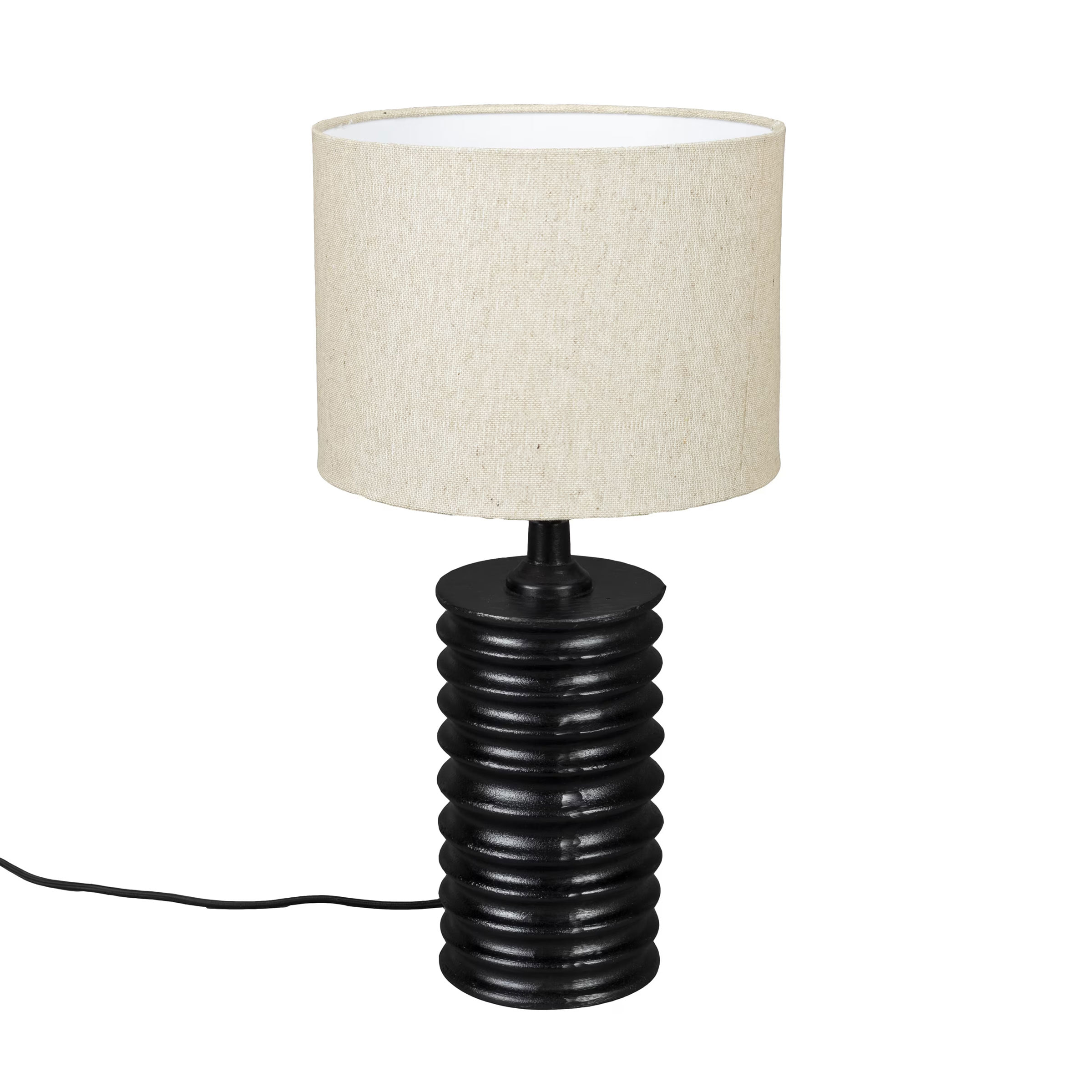 Dutchbone Tafellamp Yalu Linnen, 54cm - Beige