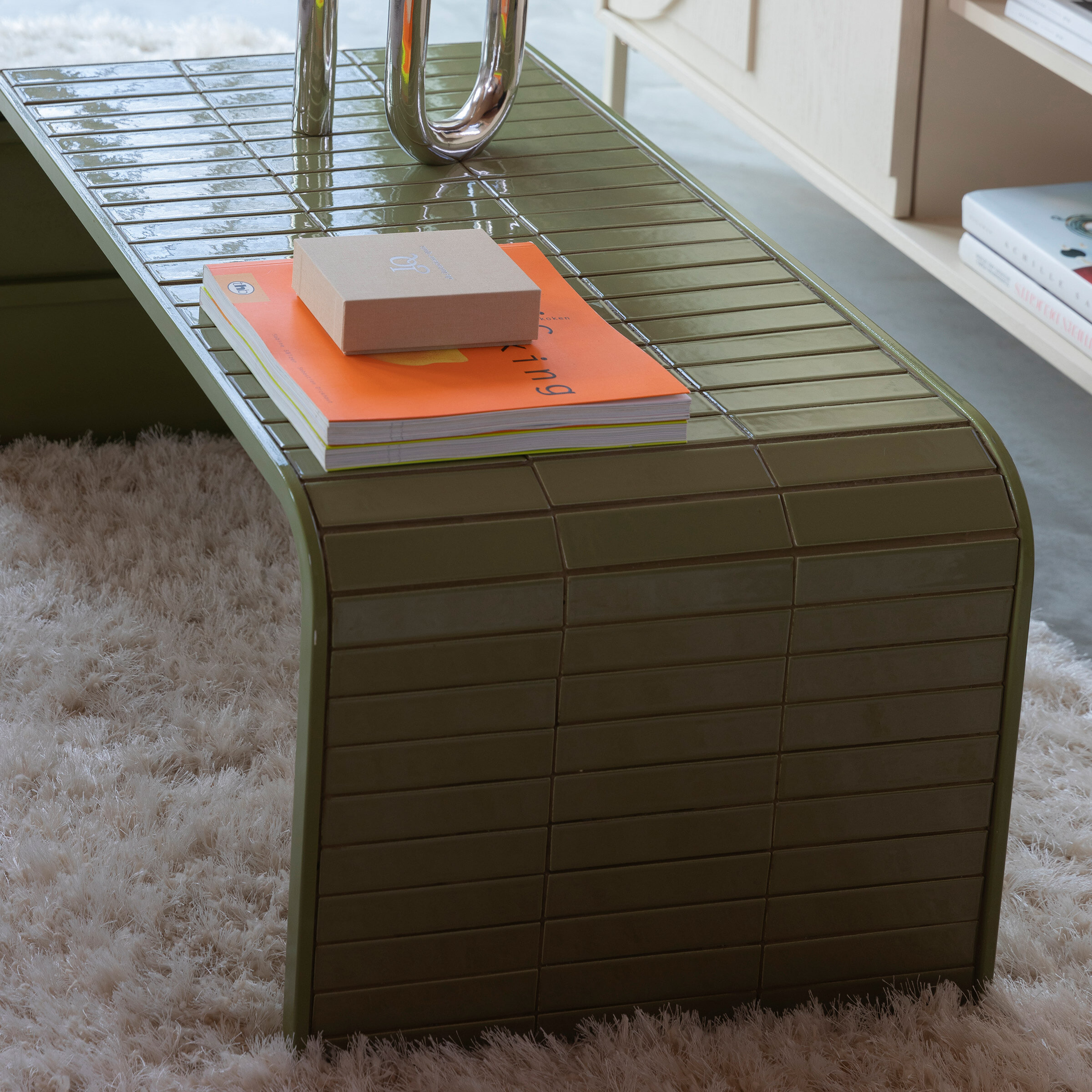 Zuiver Salontafel 'Tiles' 80 x 47cm, kleur Groen