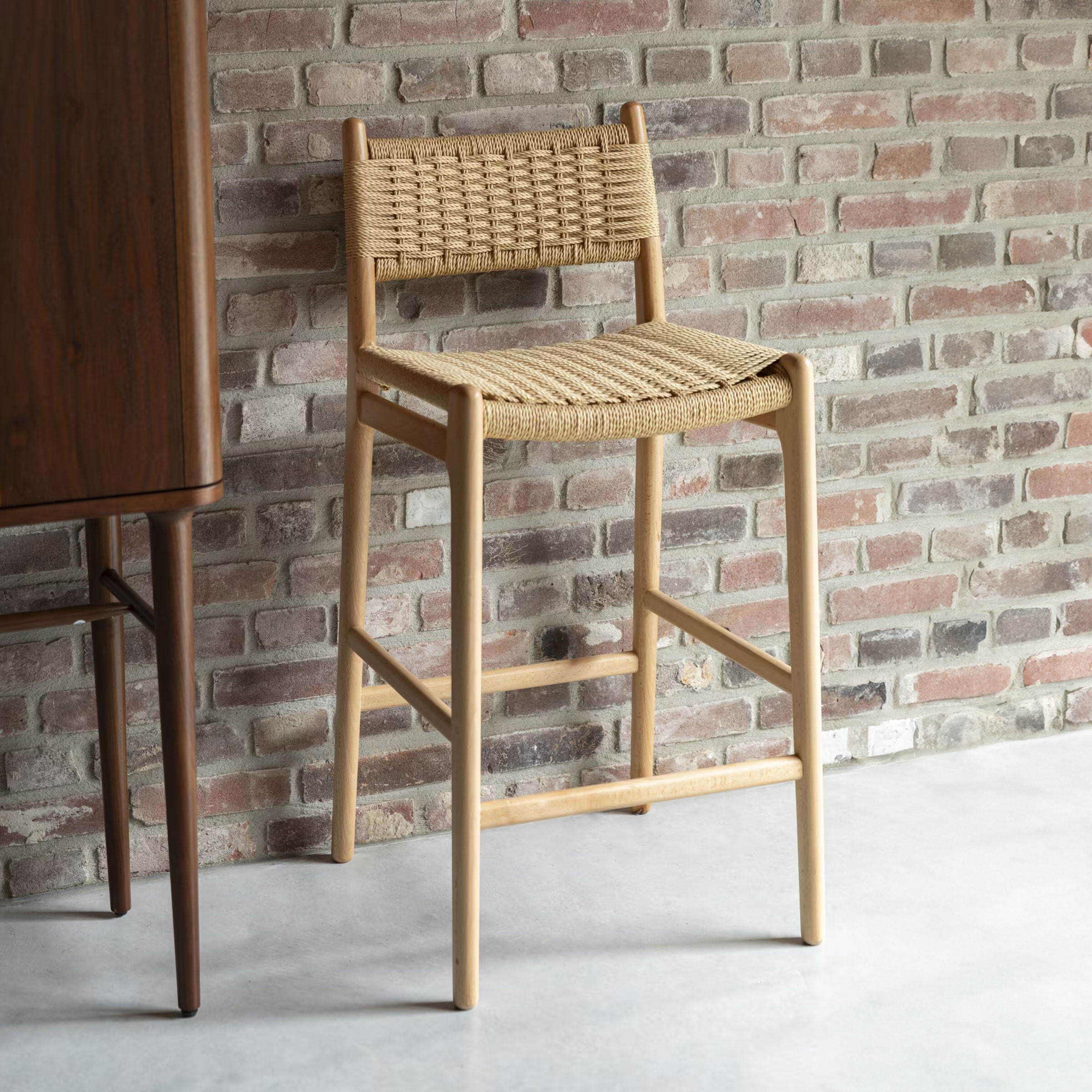 Dutchbone Barkruk 'Cecile' Gevlochten papier (zithoogte 68cm)