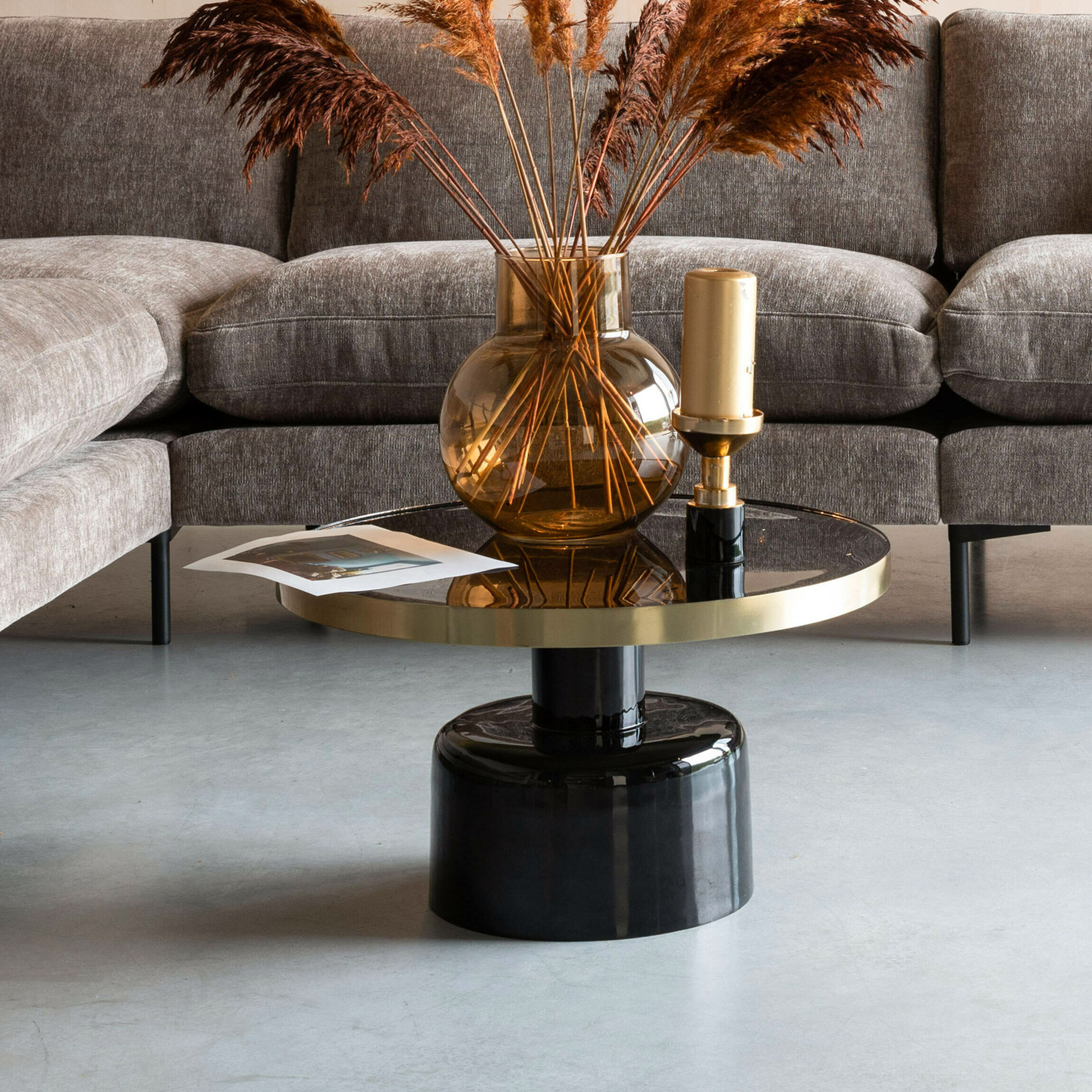 Zuiver Ronde Salontafel 'Glam' 60cm, kleur Zwart