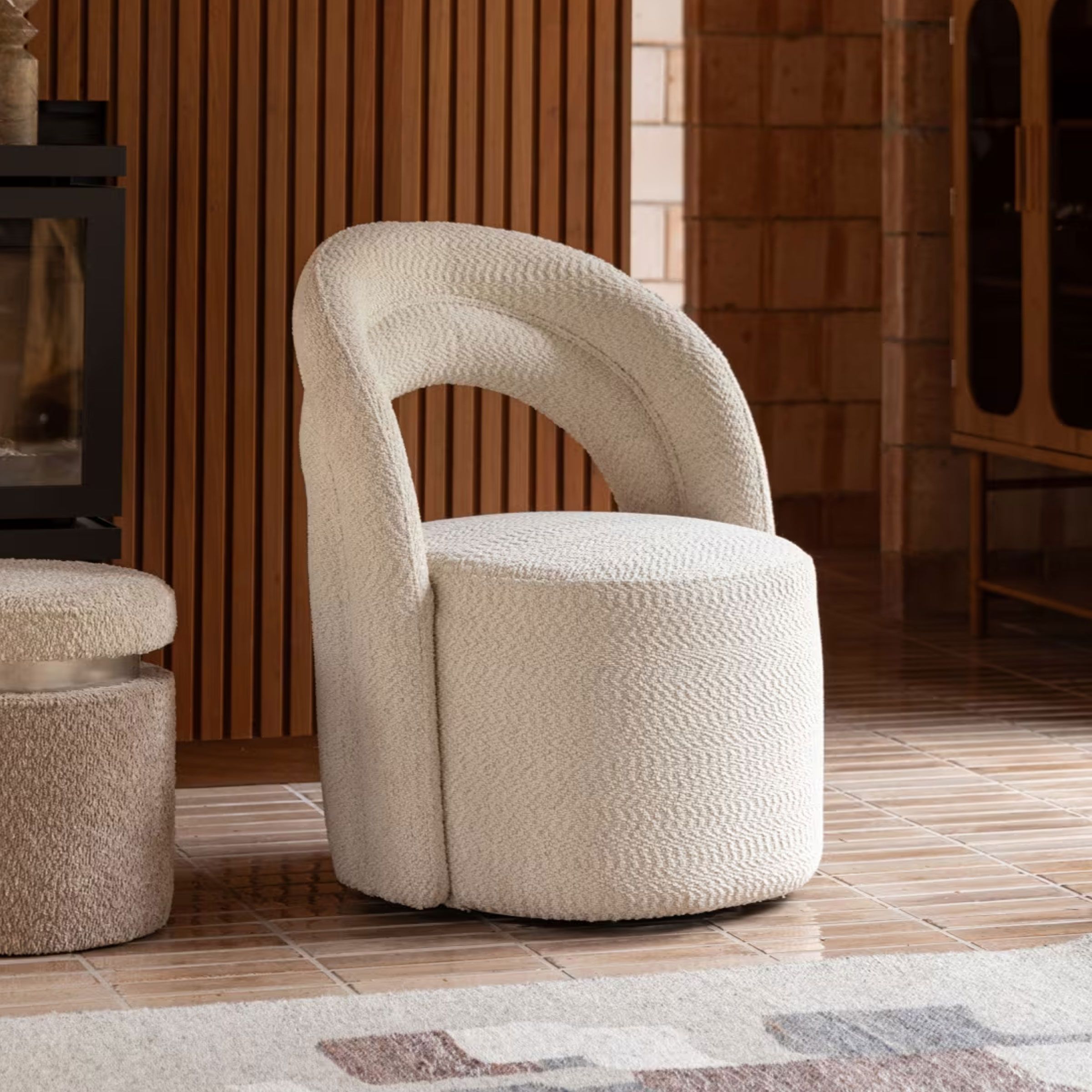 Dutchbone Draaifauteuil 'Seina' Bouclé