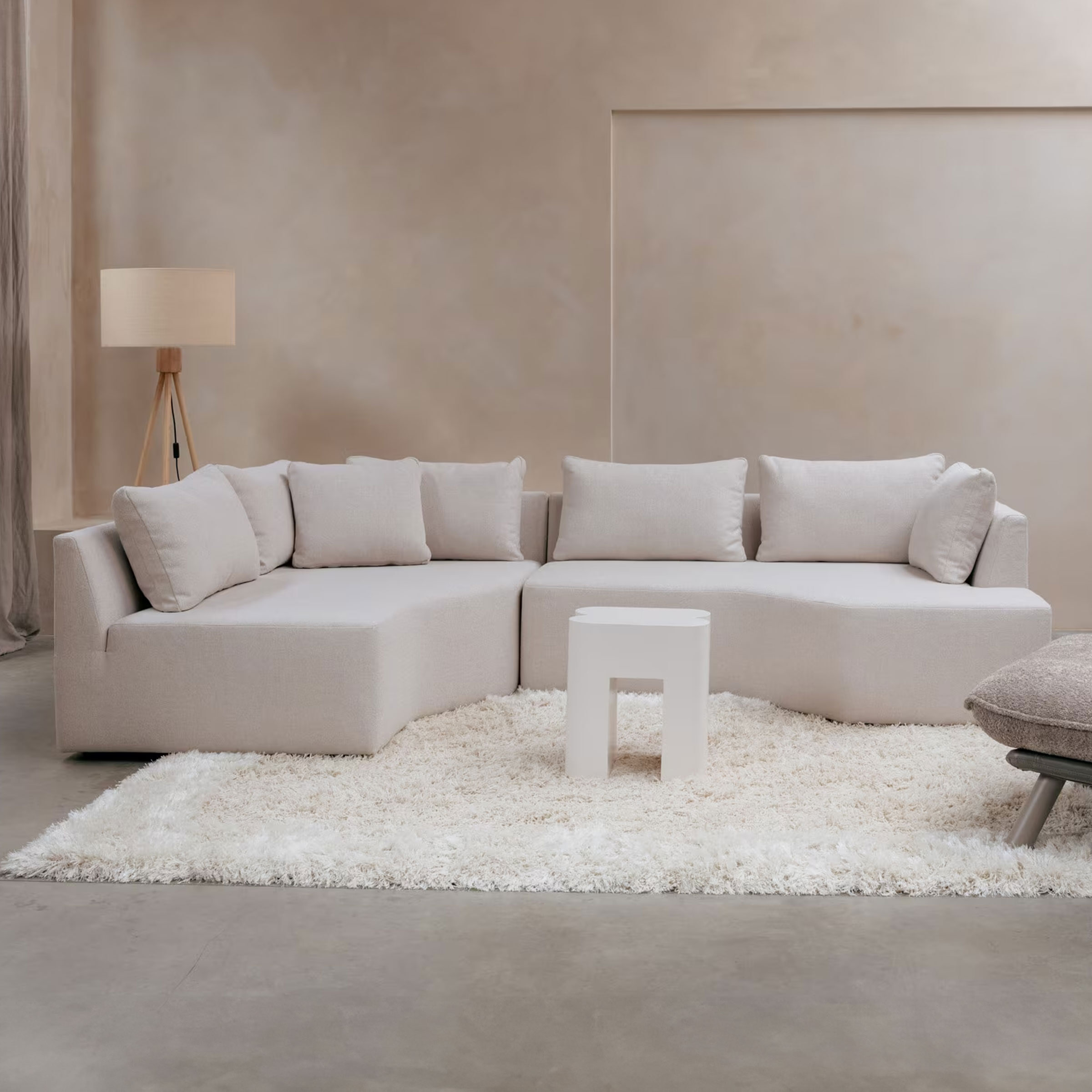 Zuiver Hoekbank 'Prosper' Links, kleur Zand