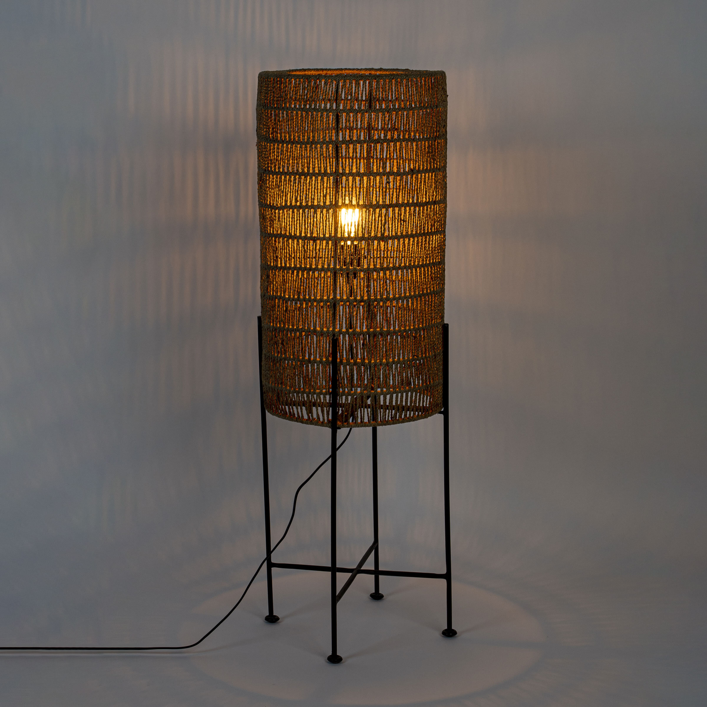 Dutchbone Vloerlamp 'Kari' Jute, kleur Naturel