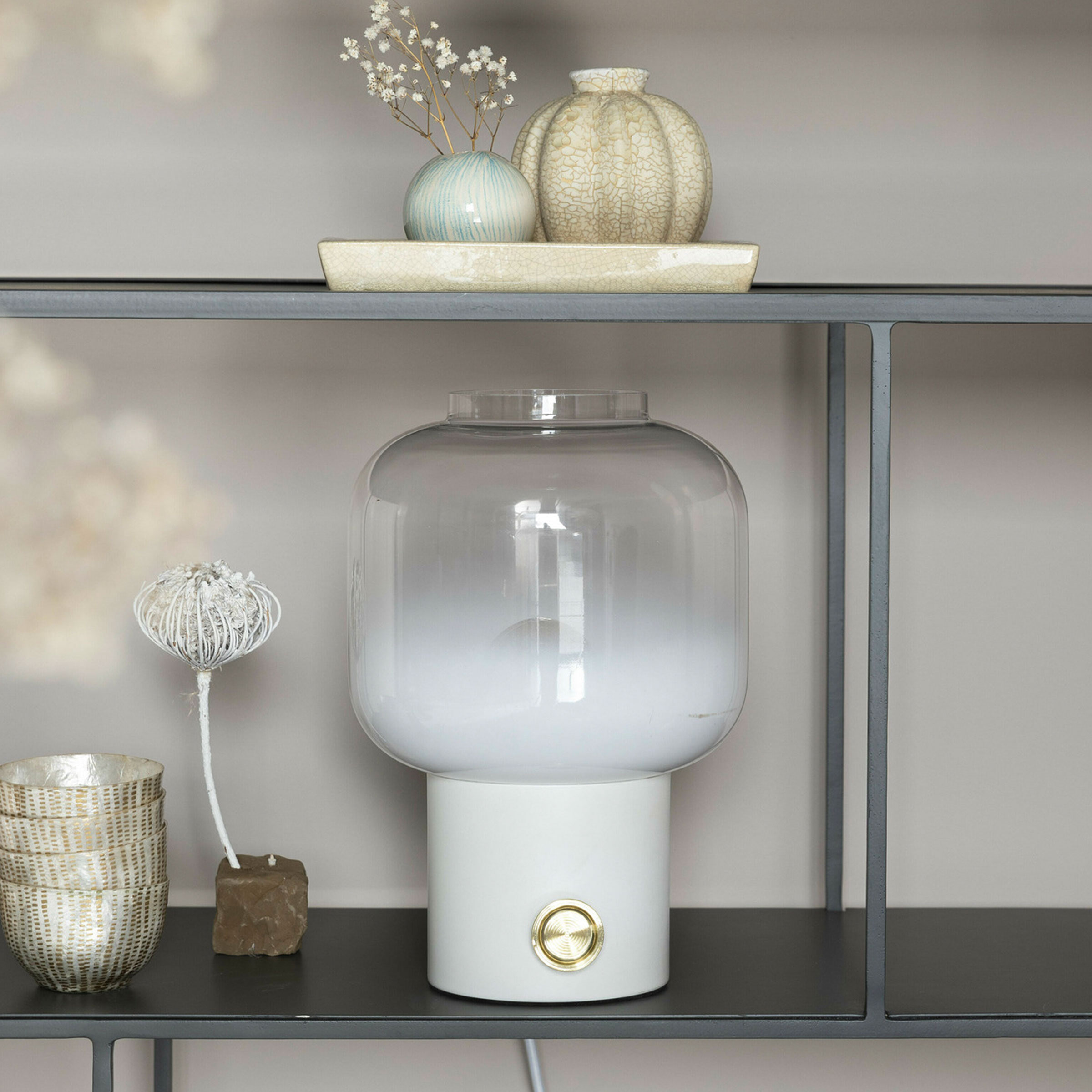 Zuiver Tafellamp 'Moody' Glas, kleur Wit