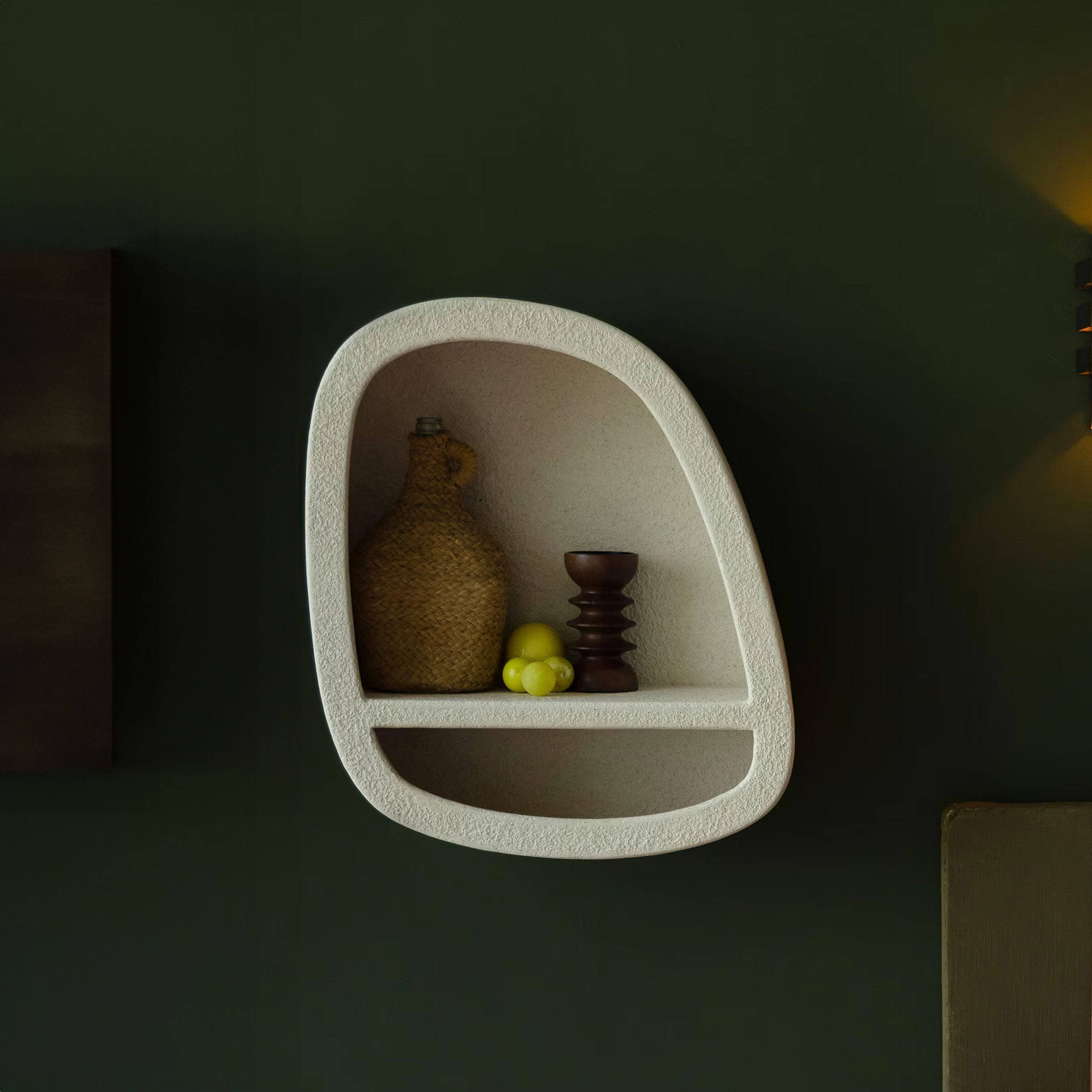 Dutchbone Wandplank 'Veda' Gerecycled marmer, 63 x 53cm