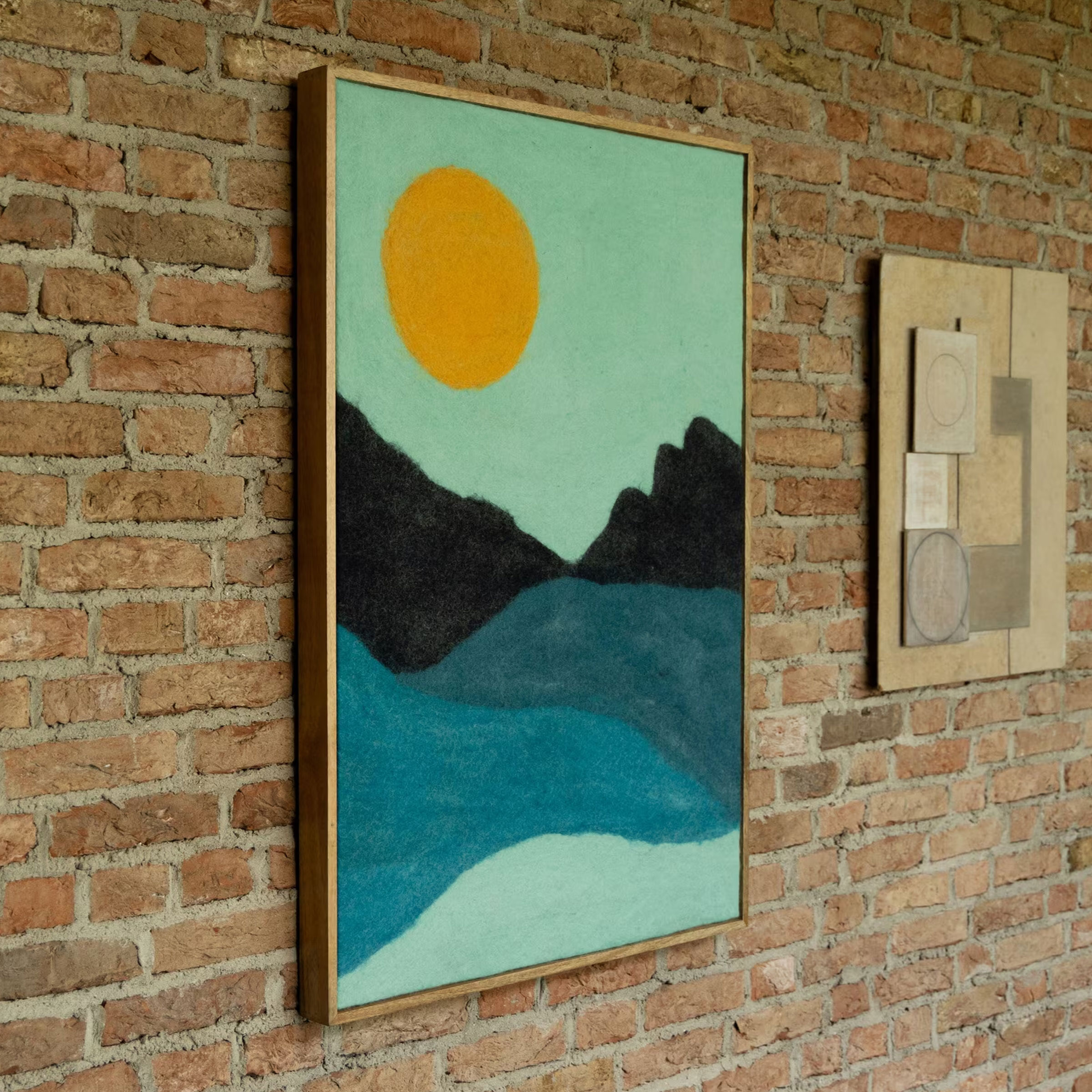 Dutchbone Wanddecoratie 'Gandhi' Vilt, 100 x 70cm