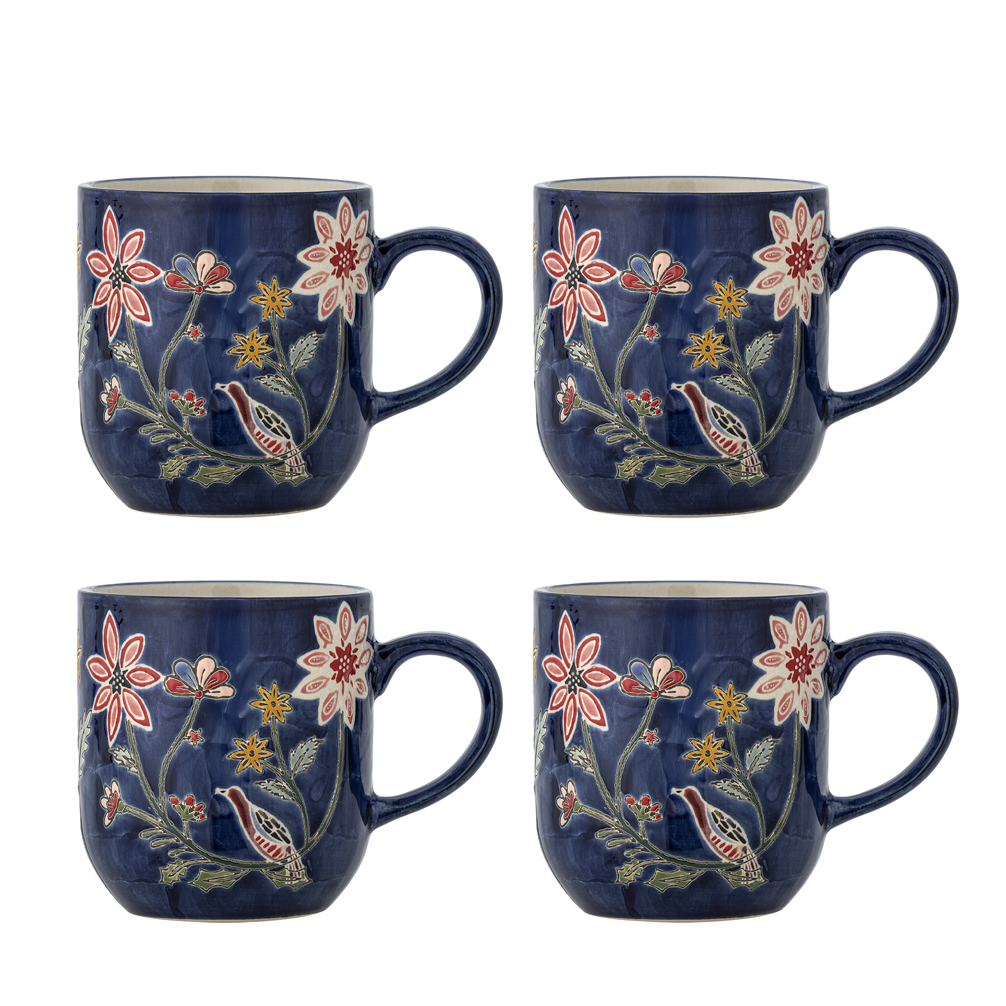 Bloomingville Mok Meredith Set van 4 stuks - Meerkleurig