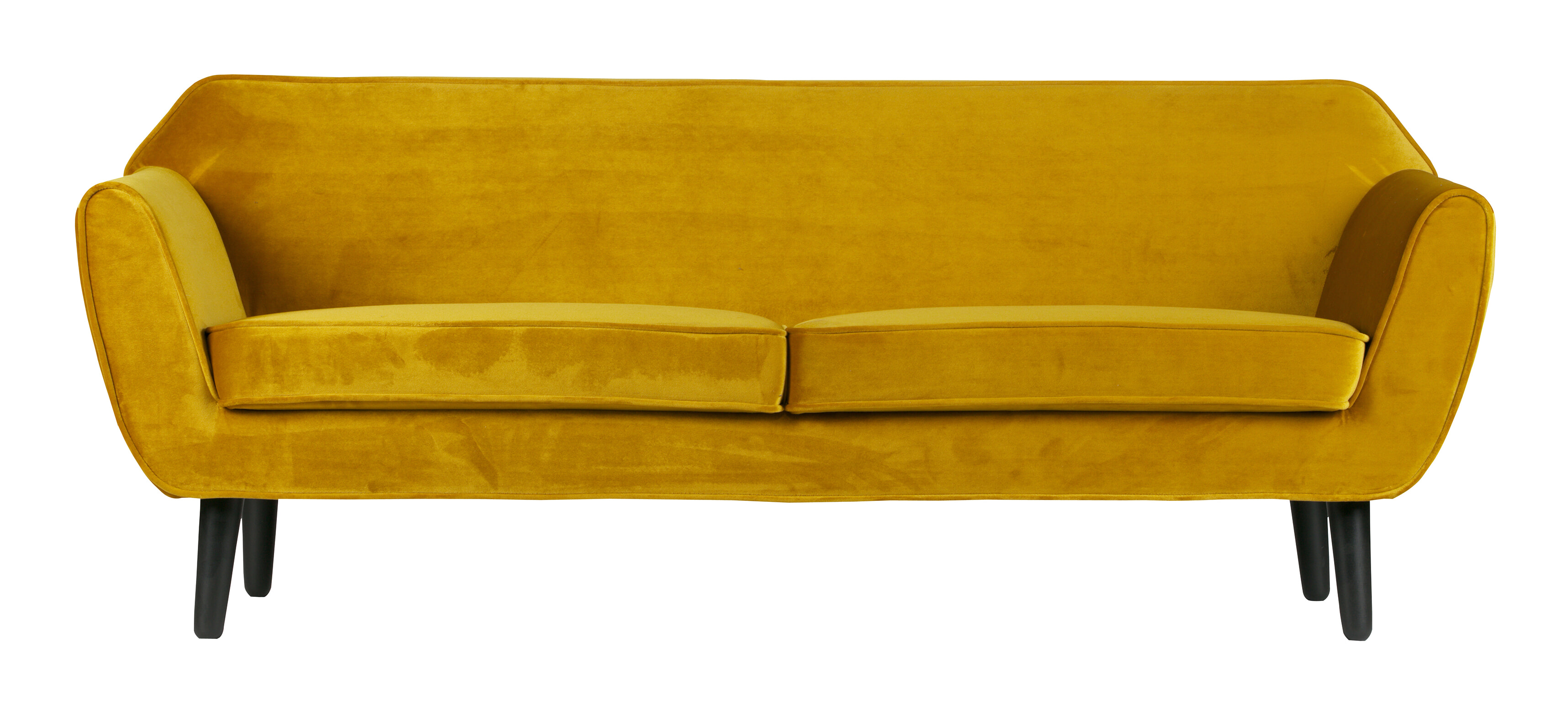 WOOOD 2-zits Bank 'Rocco' Velvet, kleur Okergeel
