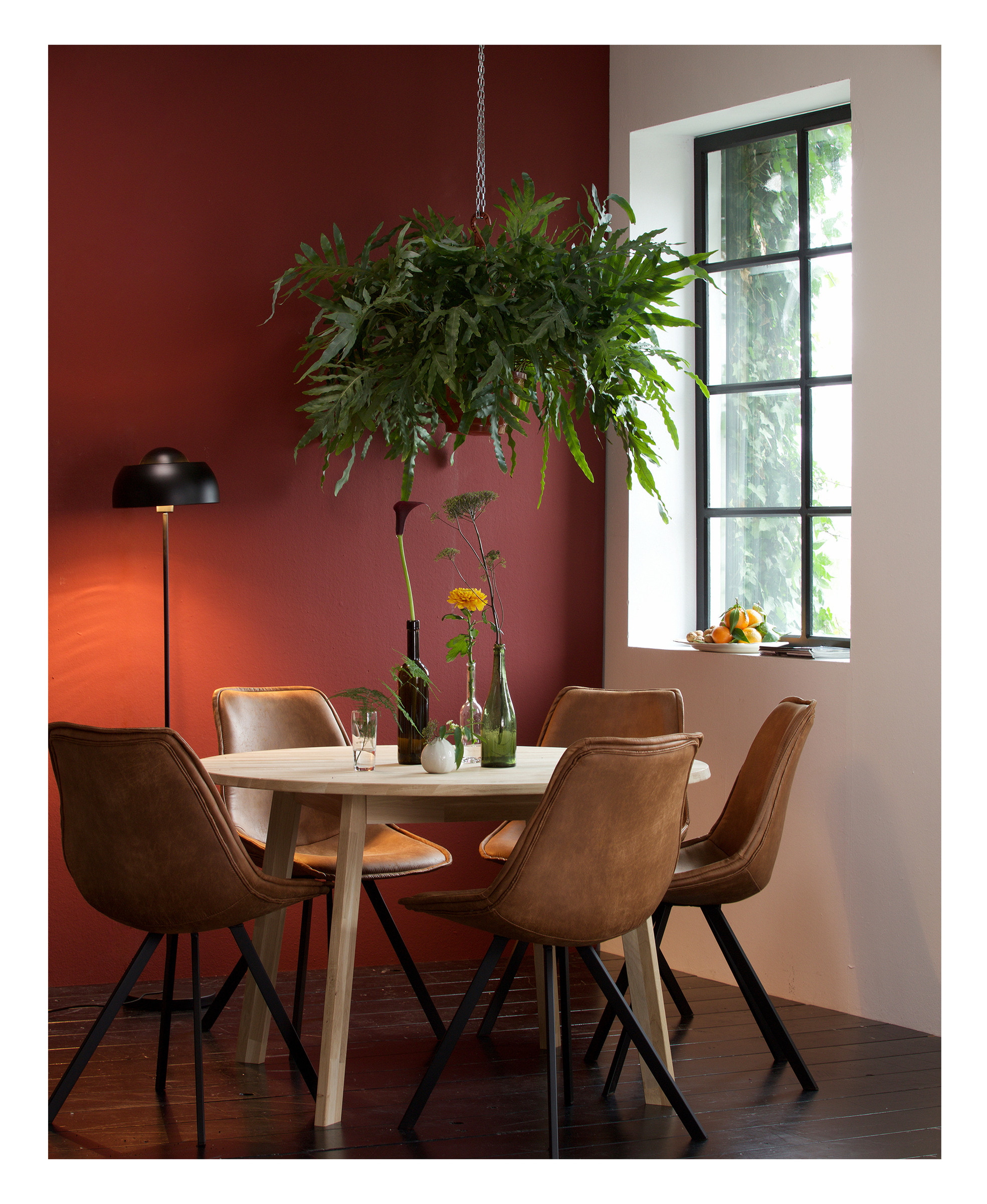 WOOOD Eetkamerstoel 'Swen', kleur Cognac