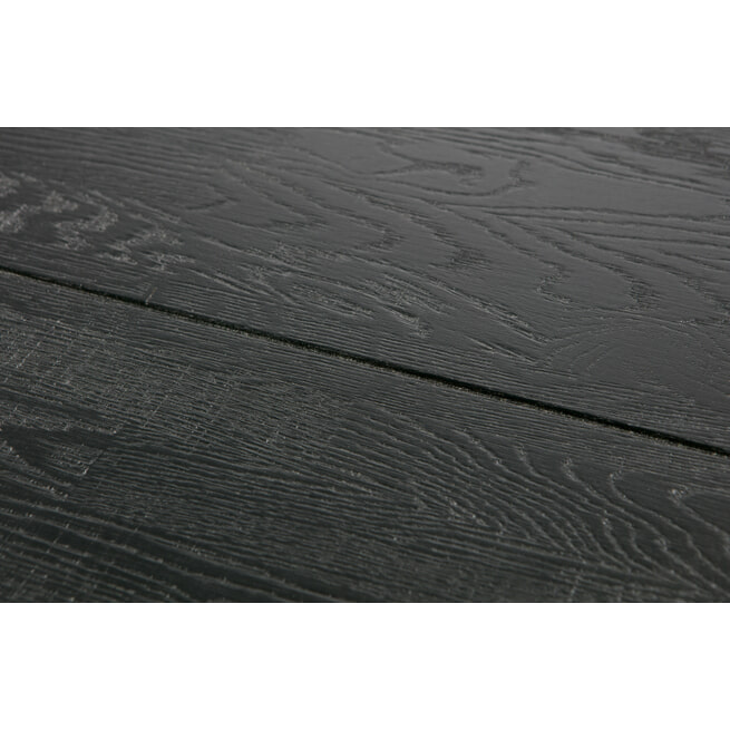 WOOOD Eettafel 'Silas' Eiken 220 x 90cm, kleur zwart