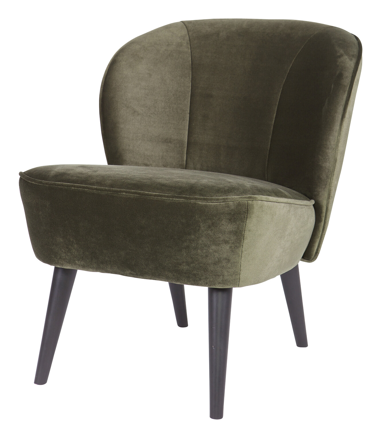 WOOOD Fauteuil 'Sara' Velvet, kleur Groen