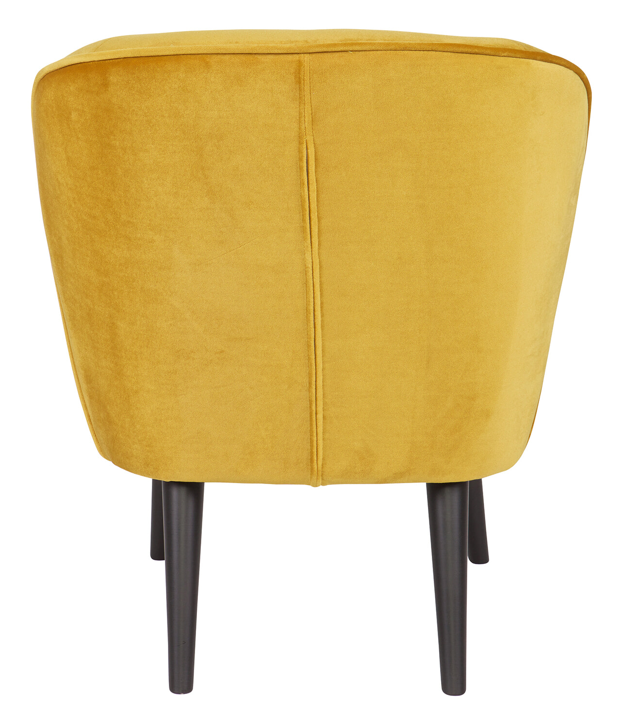WOOOD Fauteuil 'Sara' Velvet, kleur Okergeel