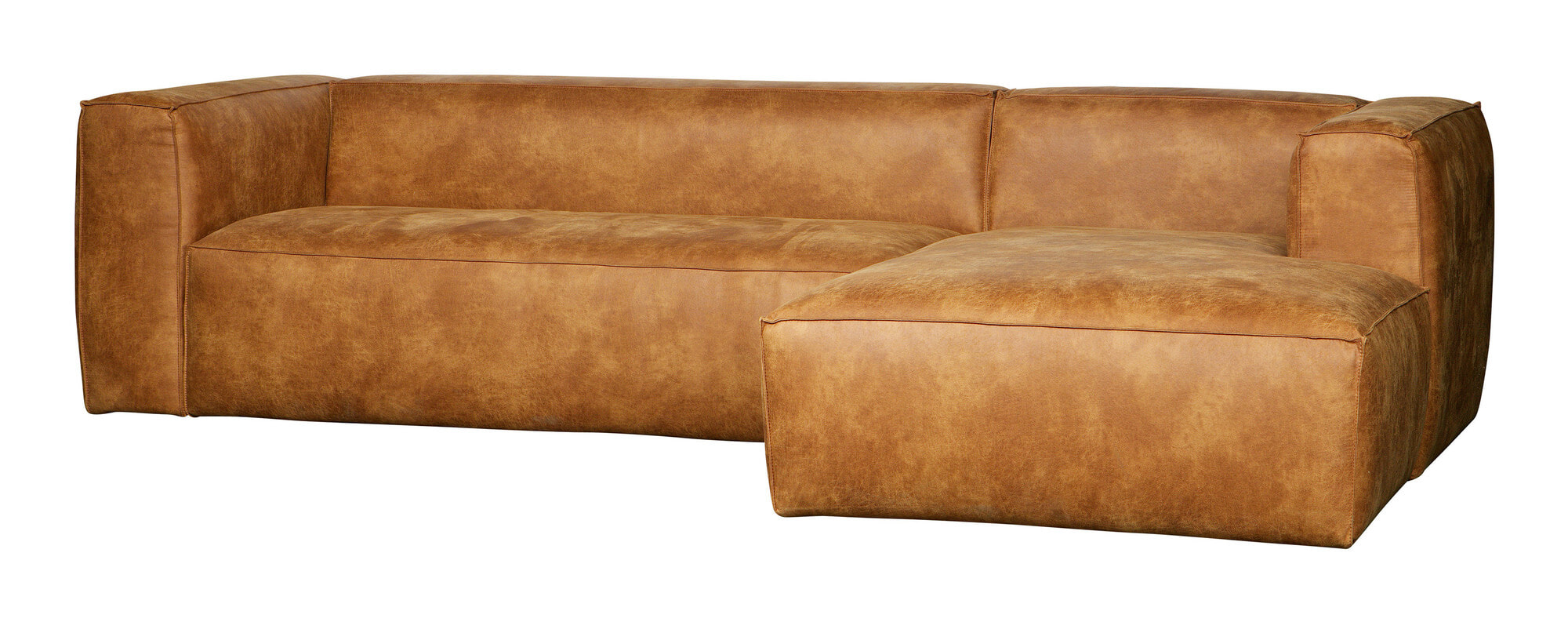 WOOOD Hoekbank 'Bean' rechts, leder cognac WOOOD Hoekbank 'Bean' rechts, leder cognac