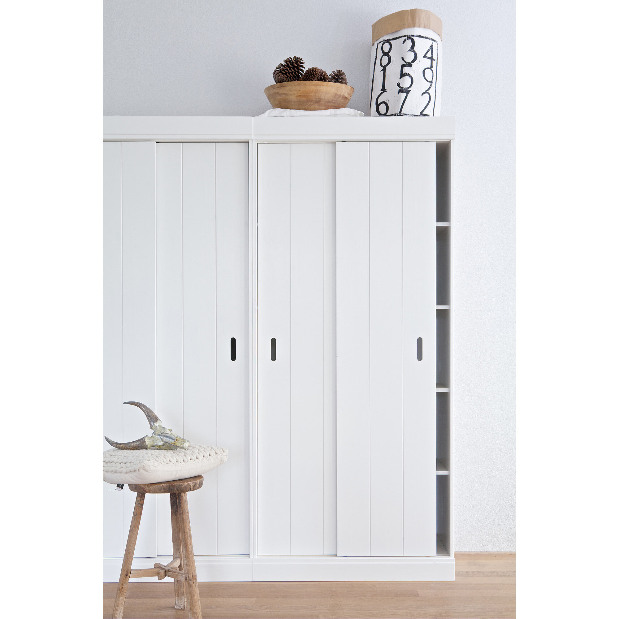 WOOOD Opbergkast 'Row', kleur wit