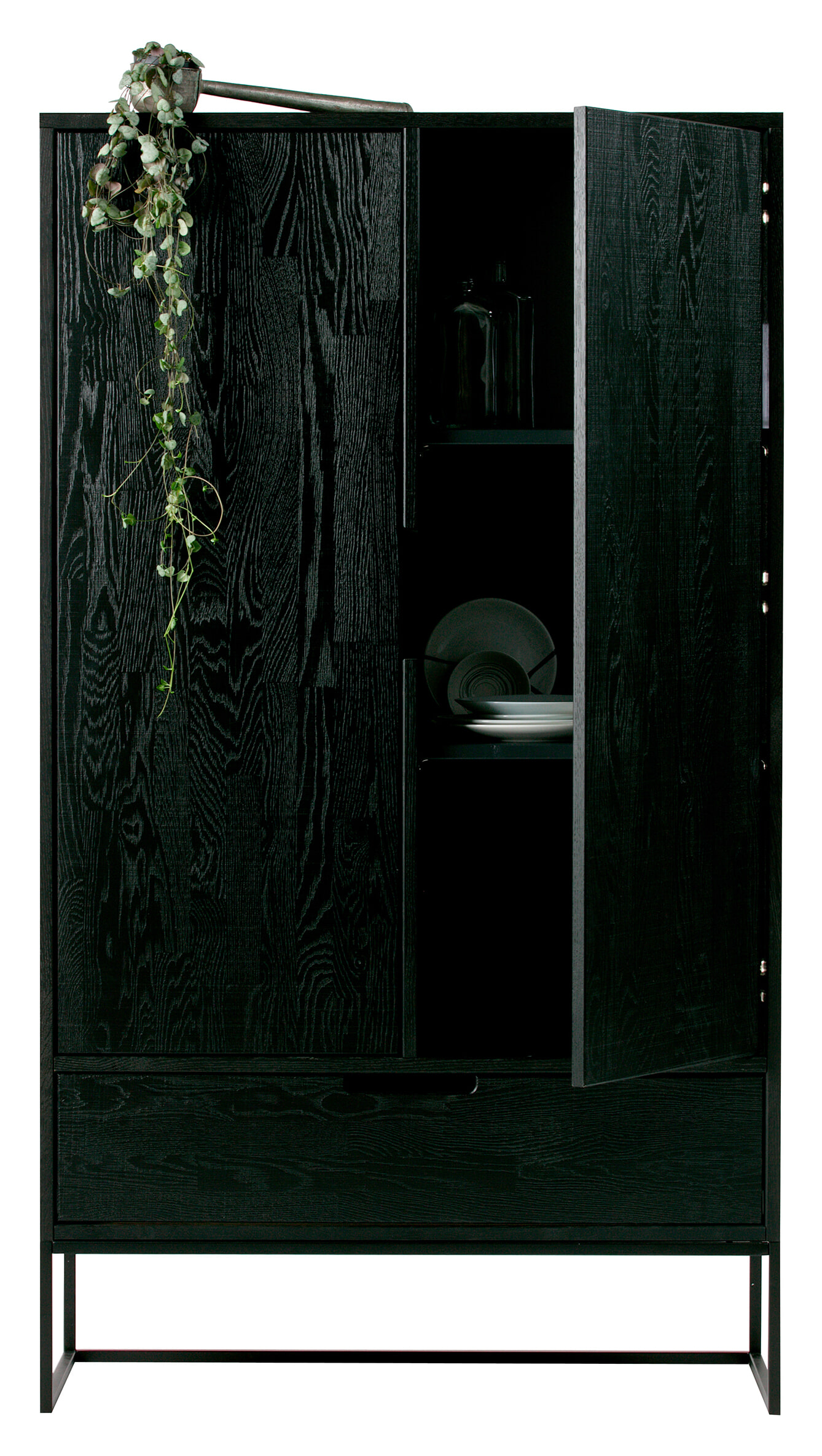 WOOOD Opbergkast 'Silas', kleur Zwart