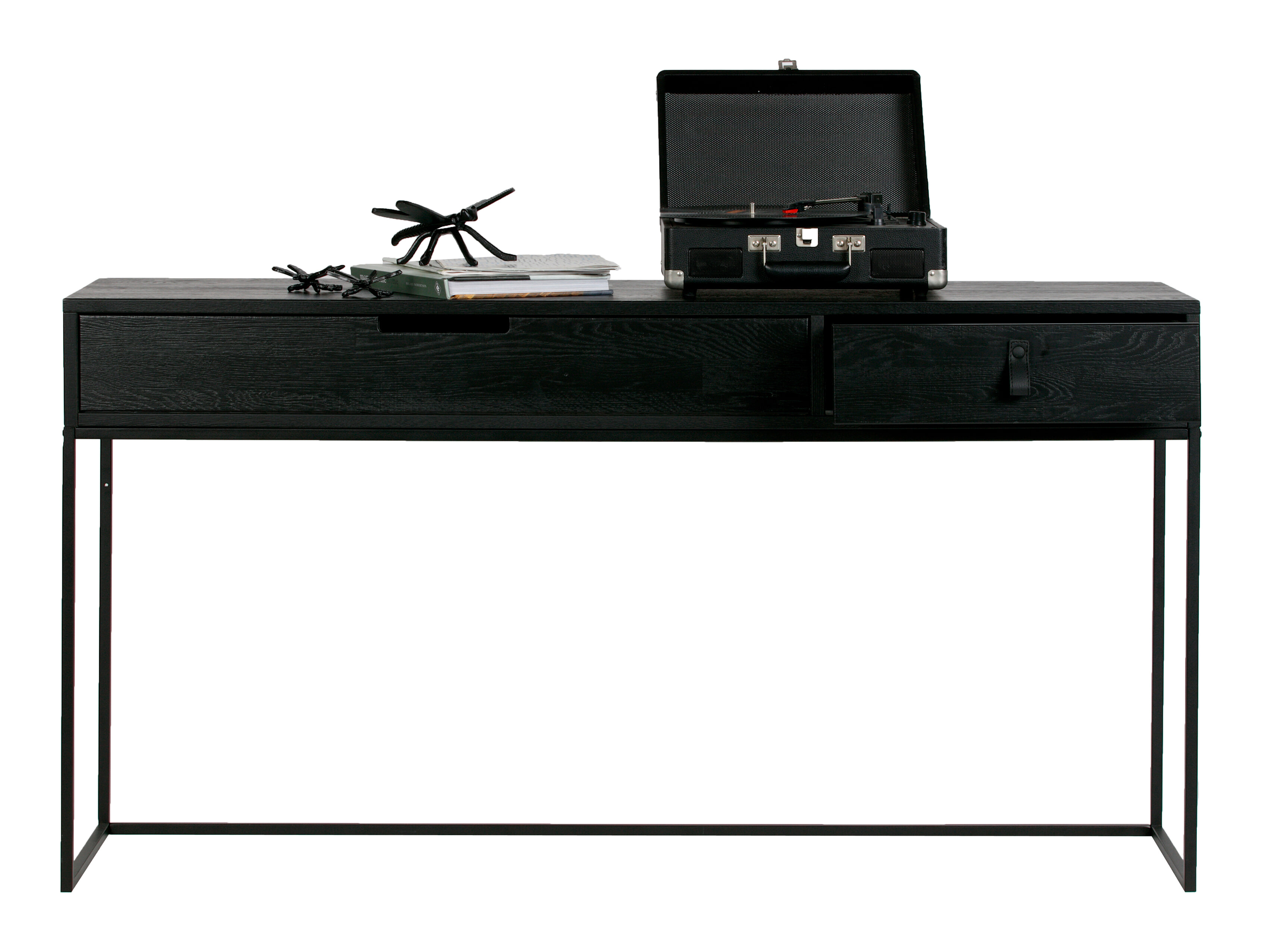 WOOOD Sidetable 'Silas' 140cm, kleur Zwart