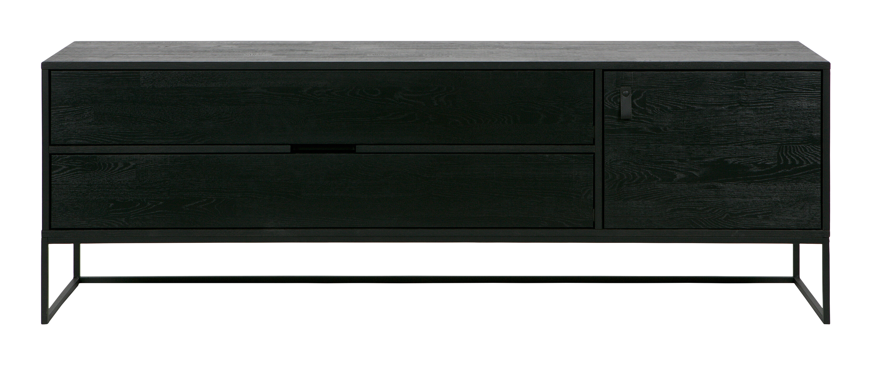 WOOOD TV-meubel 'Silas' Eiken 180cm, kleur zwart