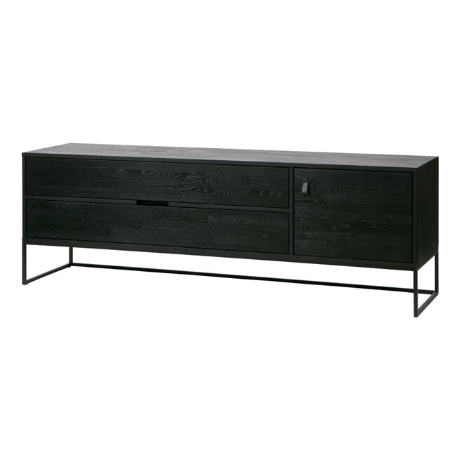 WOOOD TV-meubel 'Silas' Eiken 180cm, kleur zwart