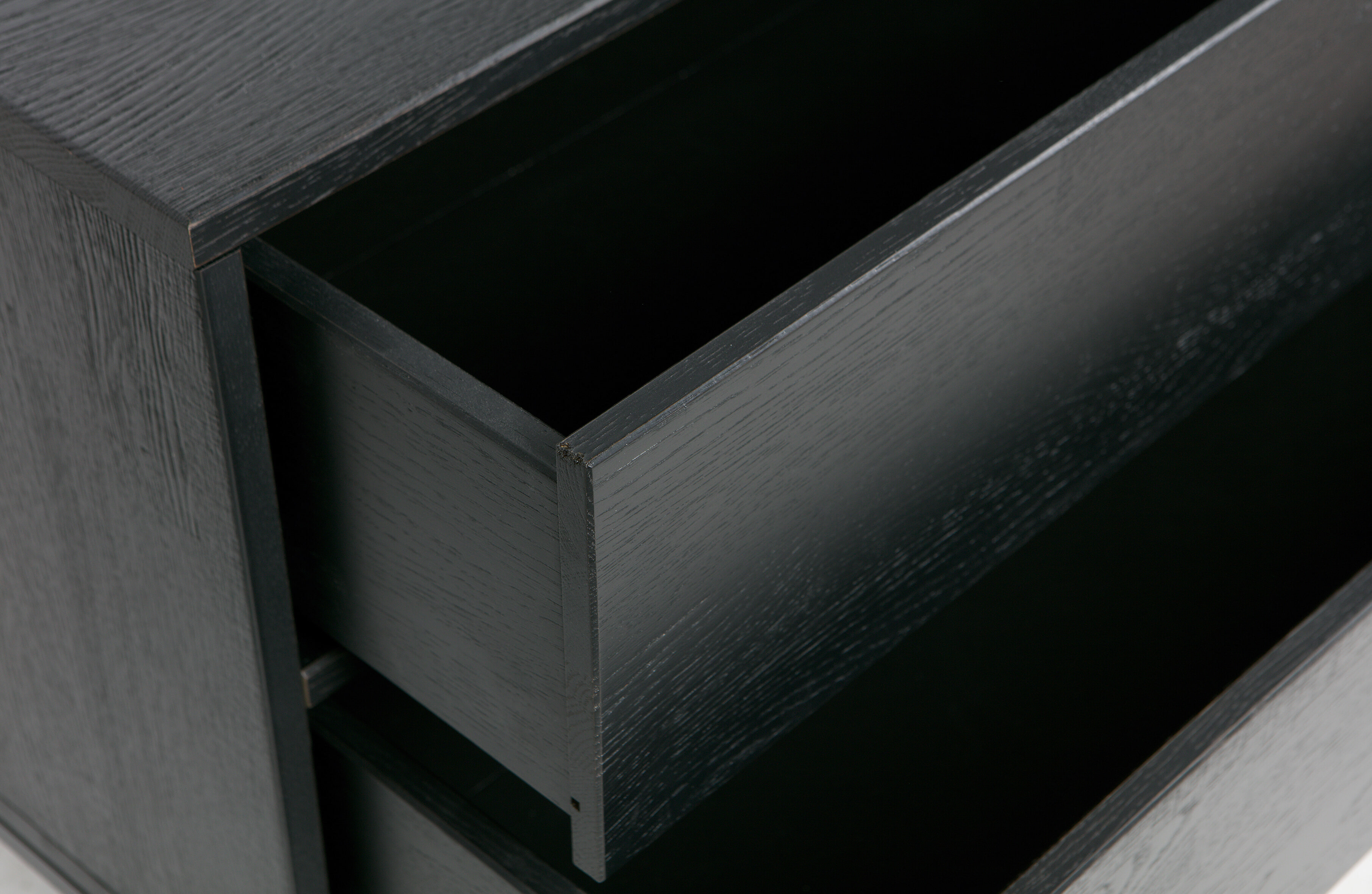 WOOOD TV-meubel 'Silas' Eiken 180cm, kleur zwart