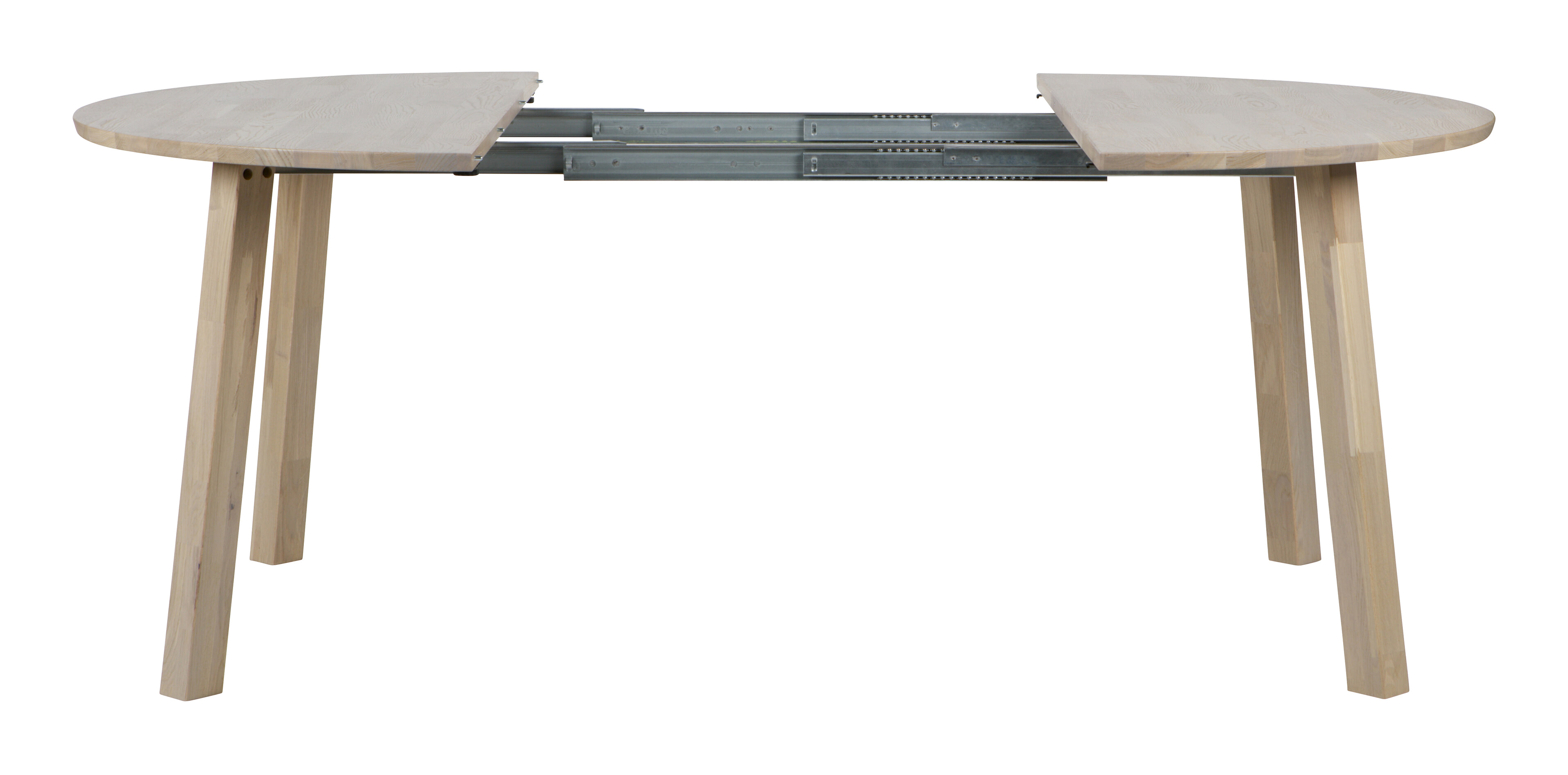 WOOOD Uitschuifbare Ronde Eettafel 'Lange Jan' 120 x 120-200cm, kleur Eiken